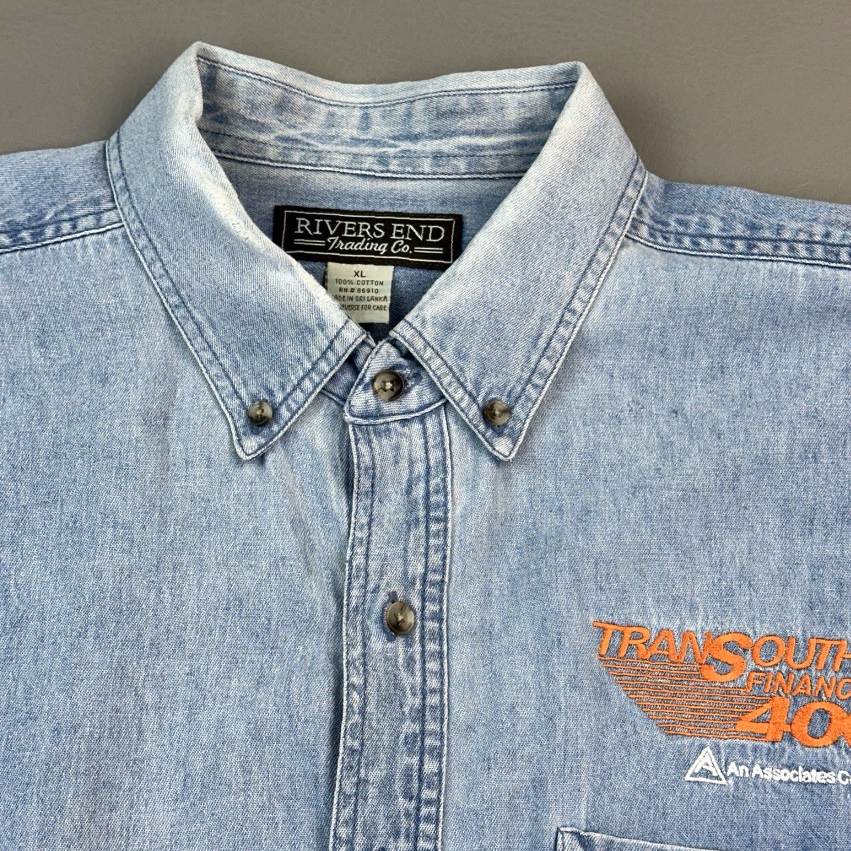 Vintage VINTAGE Nascar Shirt Mens XL Denim Darlington Embroidered Logo Button-Down 90s Size US XL / EU 56 / 4 - 6 Thumbnail