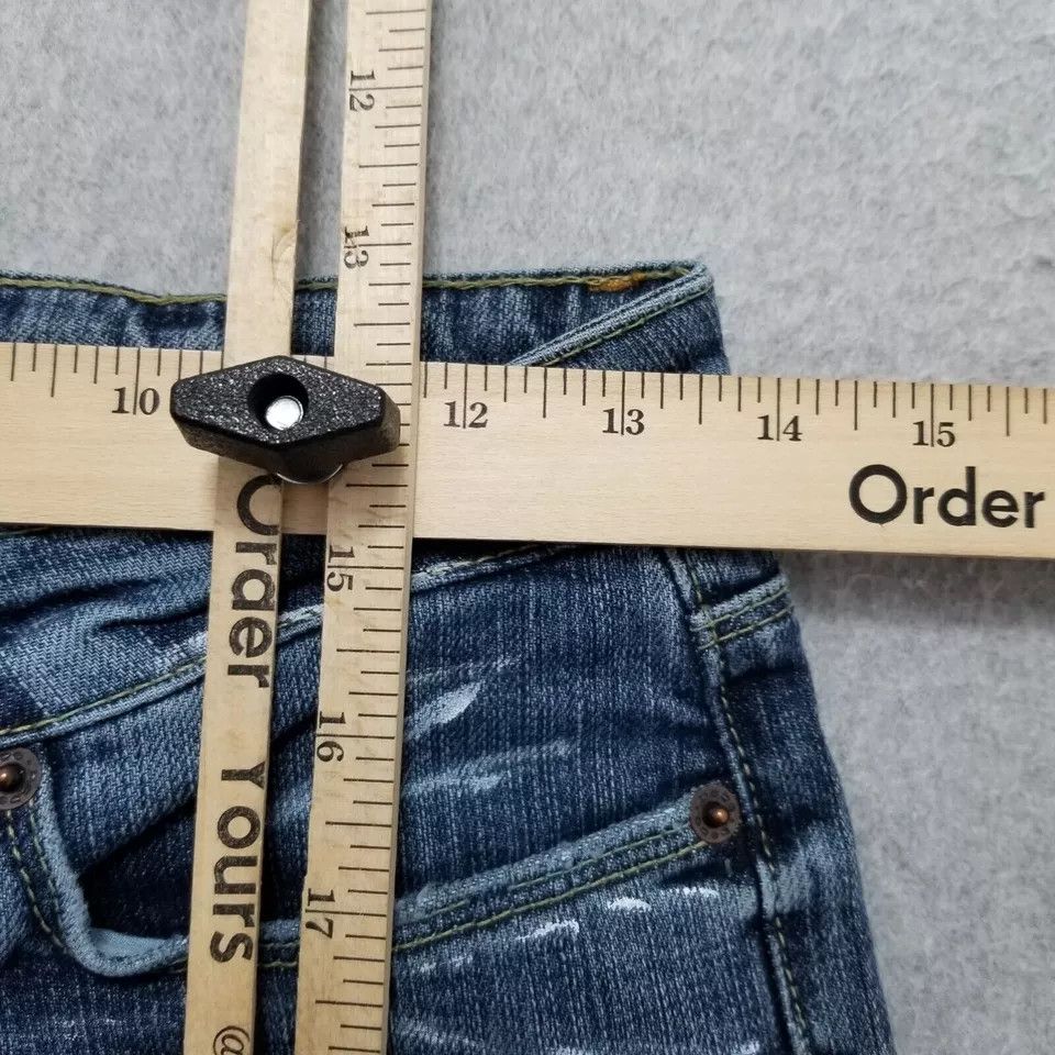 Bebe Bebe Jeans Womens 27x28 Denim Flared Low Rise Rhinestones Size 27" / US 4 / IT 40 - 11 Thumbnail