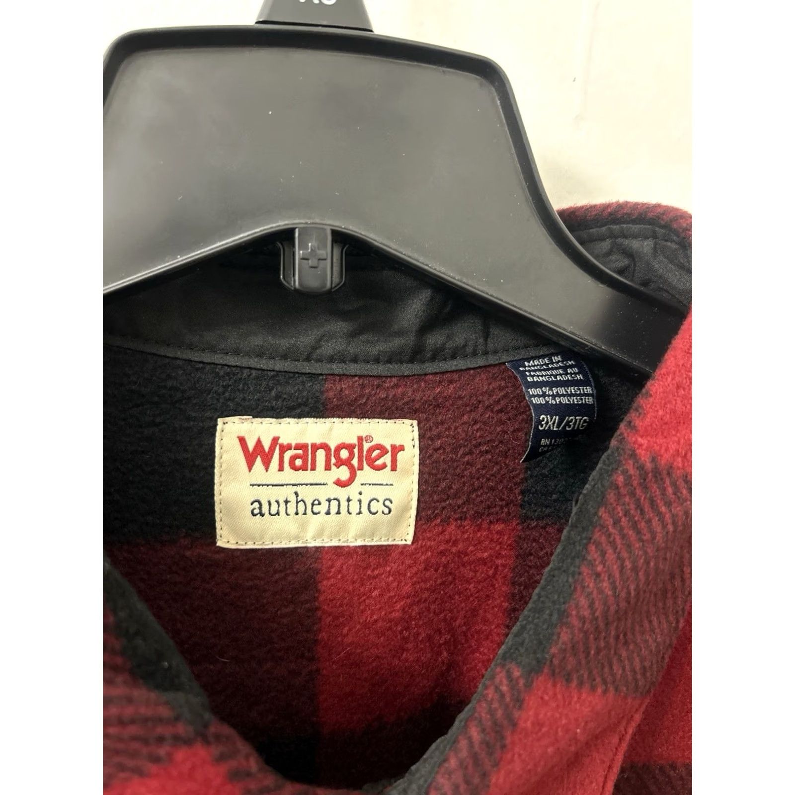 Wrangler VINTAGE? No. Wrangler Authentics Fleece Shirt Mens 3XL Red Black Buffalo Plaid L/S NWT Size US XXL / EU 58 / 5 - 7 Thumbnail
