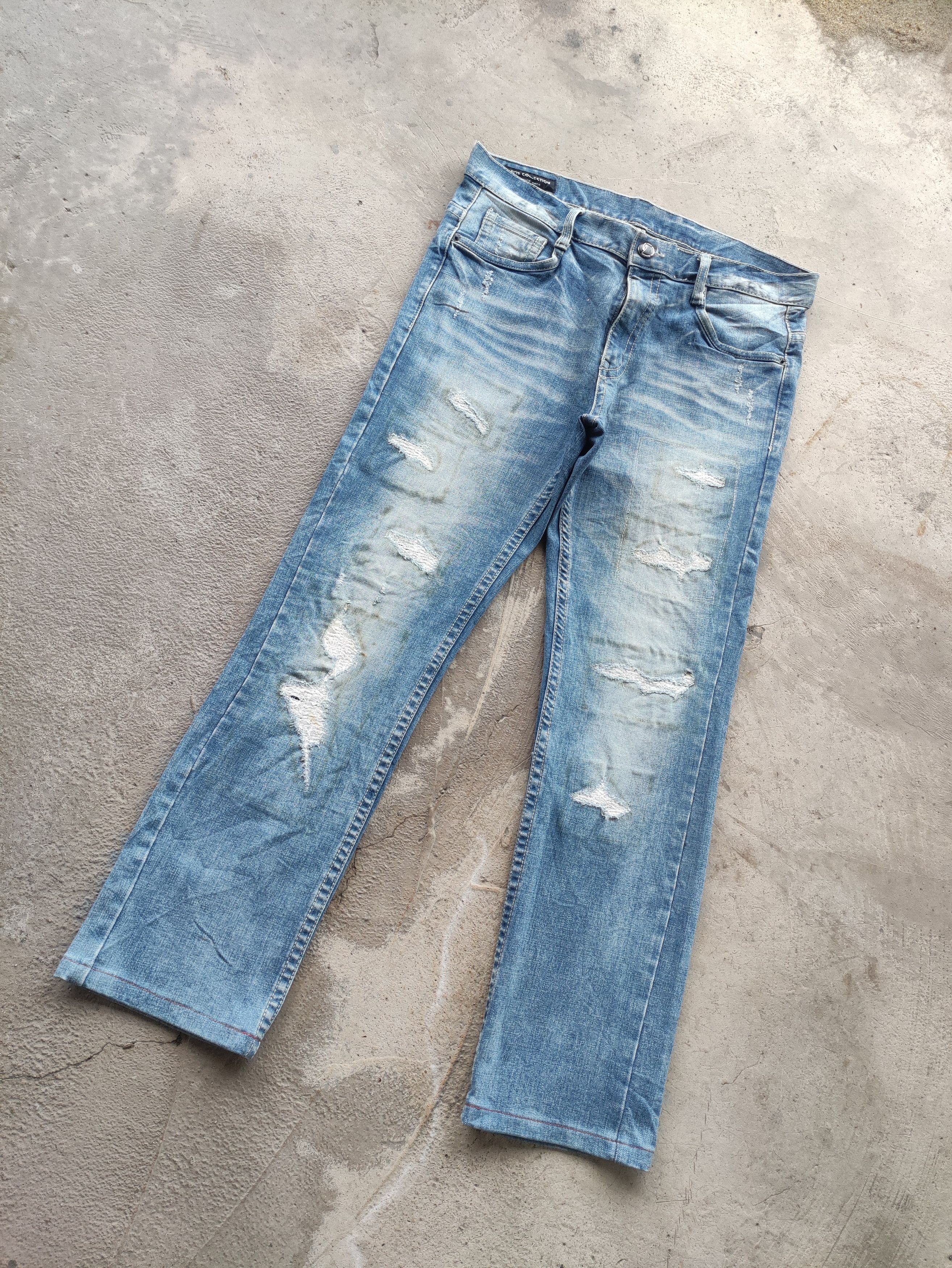 Japanese Brand Vintage GRF Collection Jean Distressed Faded Denim Size US 36 / EU 52 - 2 Thumbnail