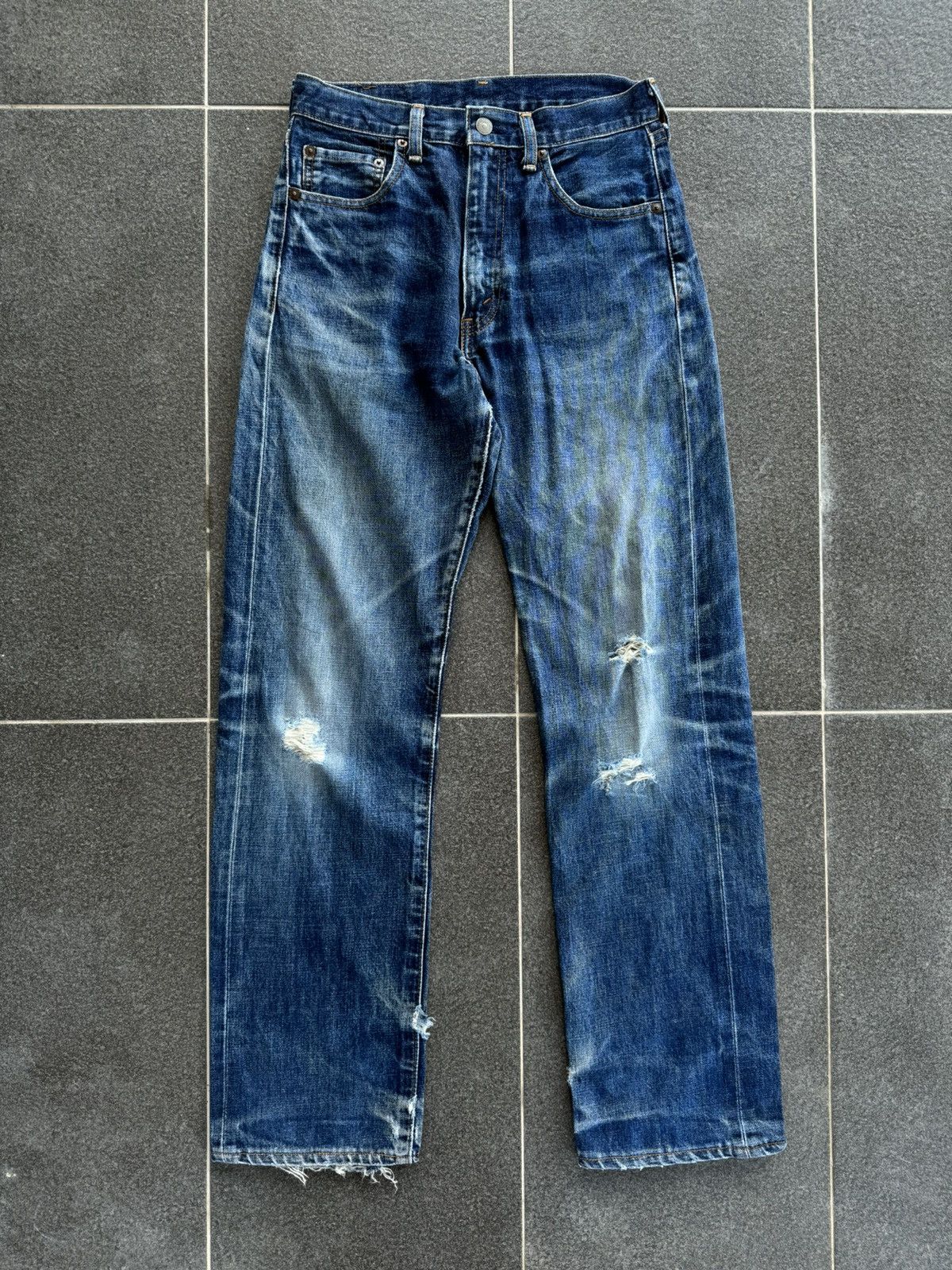 image of Levis 502-Xx Selvedge Big E Denim Jeans in Blue, Men's (Size 28)