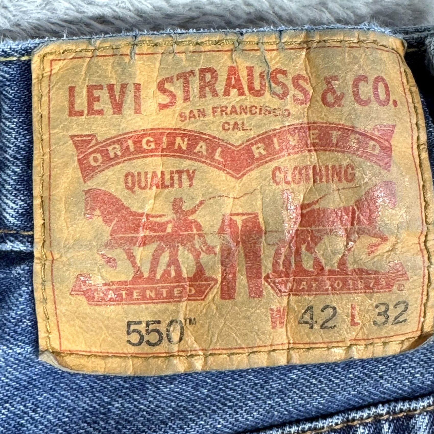 Levi's Levi's Jeans 550 Mens 42x32 Blue Relaxed Fit Tapered Leg Denim High Rise Classic Size US 42 / EU 58 - 3 Thumbnail