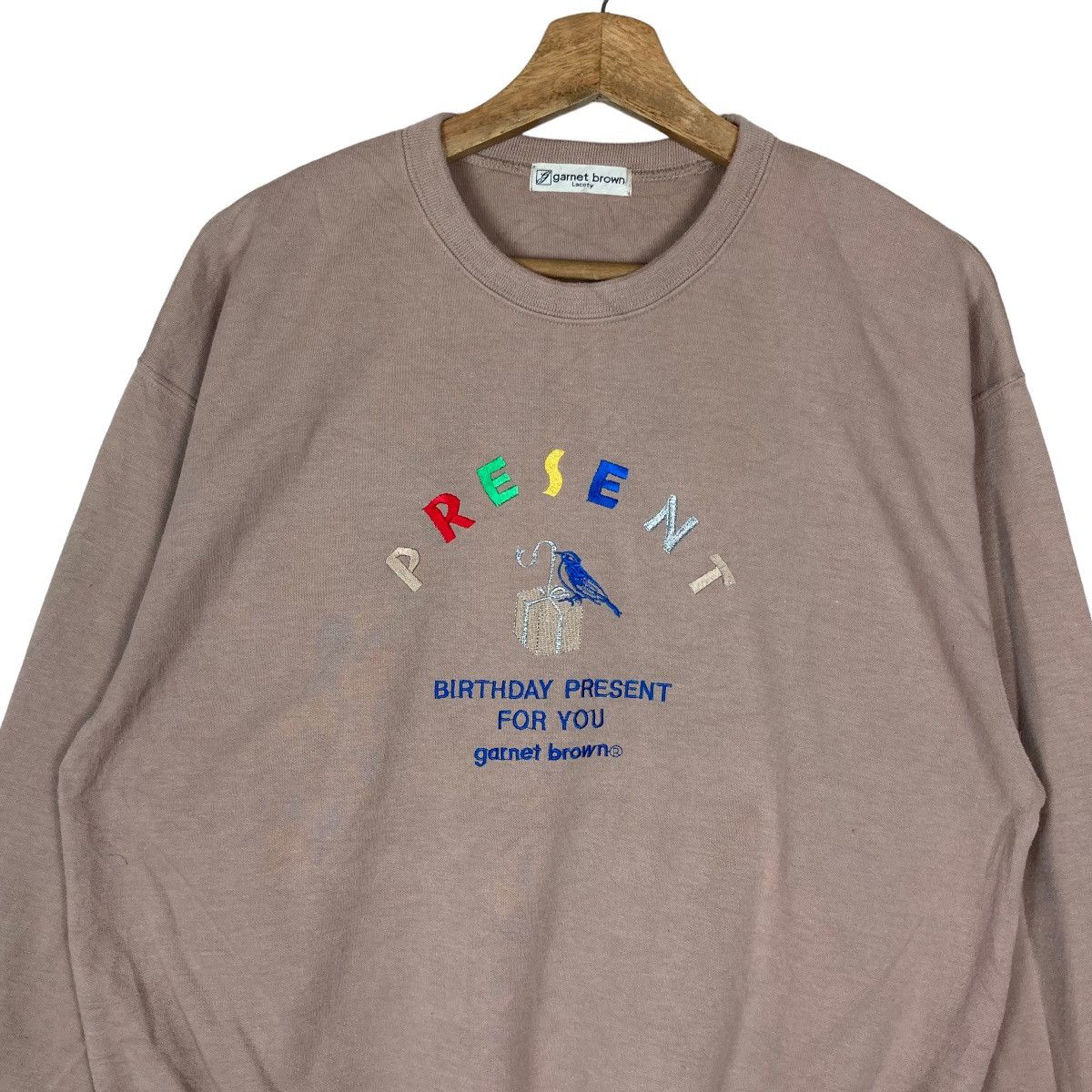 Vintage Vintage Garnet Brown Lacoty Pullover Jumper Sweatshirt Size US M / EU 48-50 / 2 - 2 Thumbnail