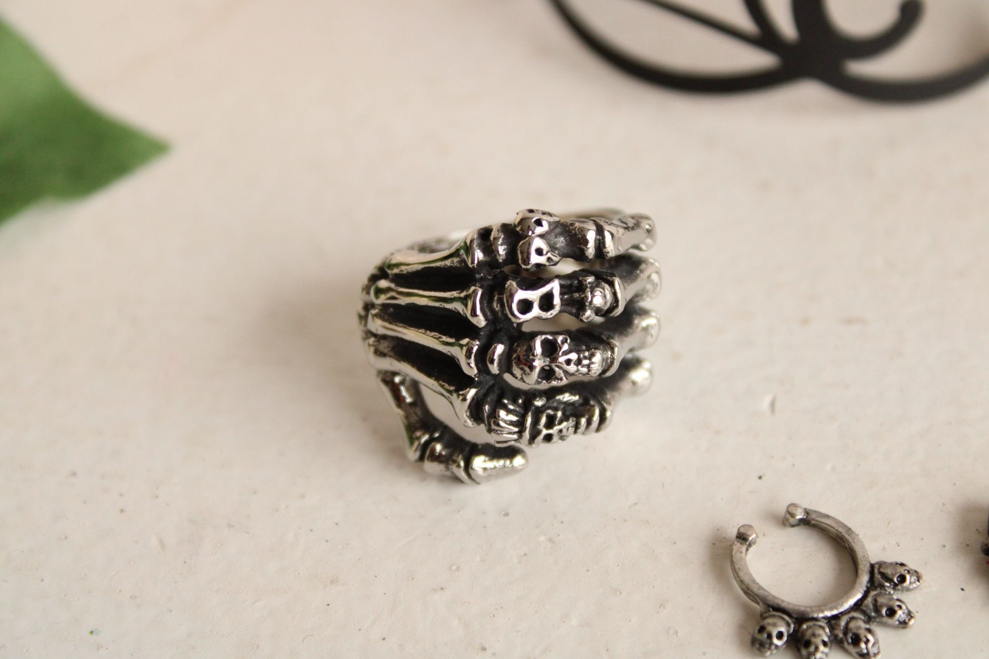 Other Jewelry Lot, Goth Style Bracelets, Skeleton ring, Spider hai Size ONE SIZE - 5 Thumbnail