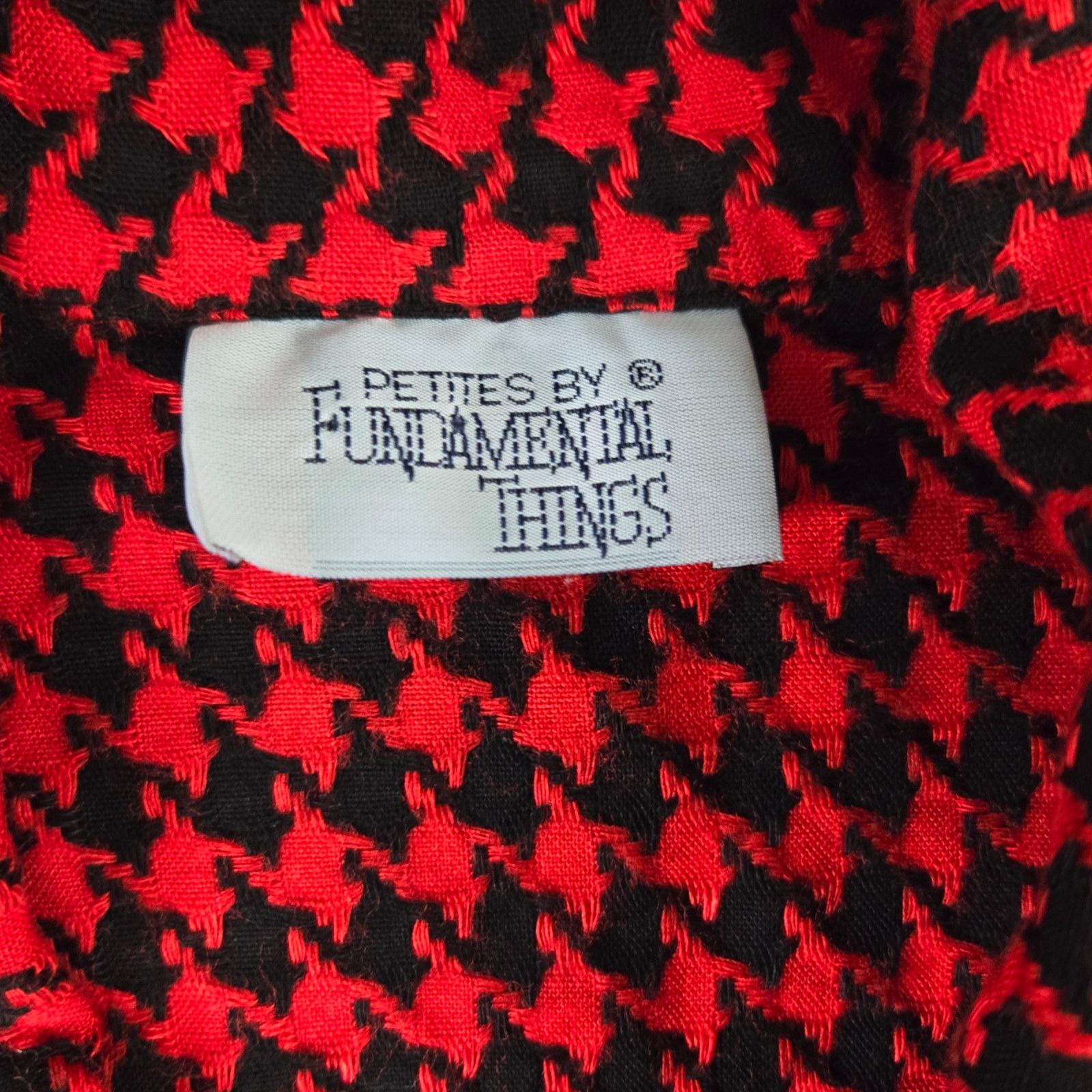 Vintage 80s Red Houndstooth Union Made Blazer Size Large Size XL / US 12-14 / IT 48-50 - 6 Thumbnail