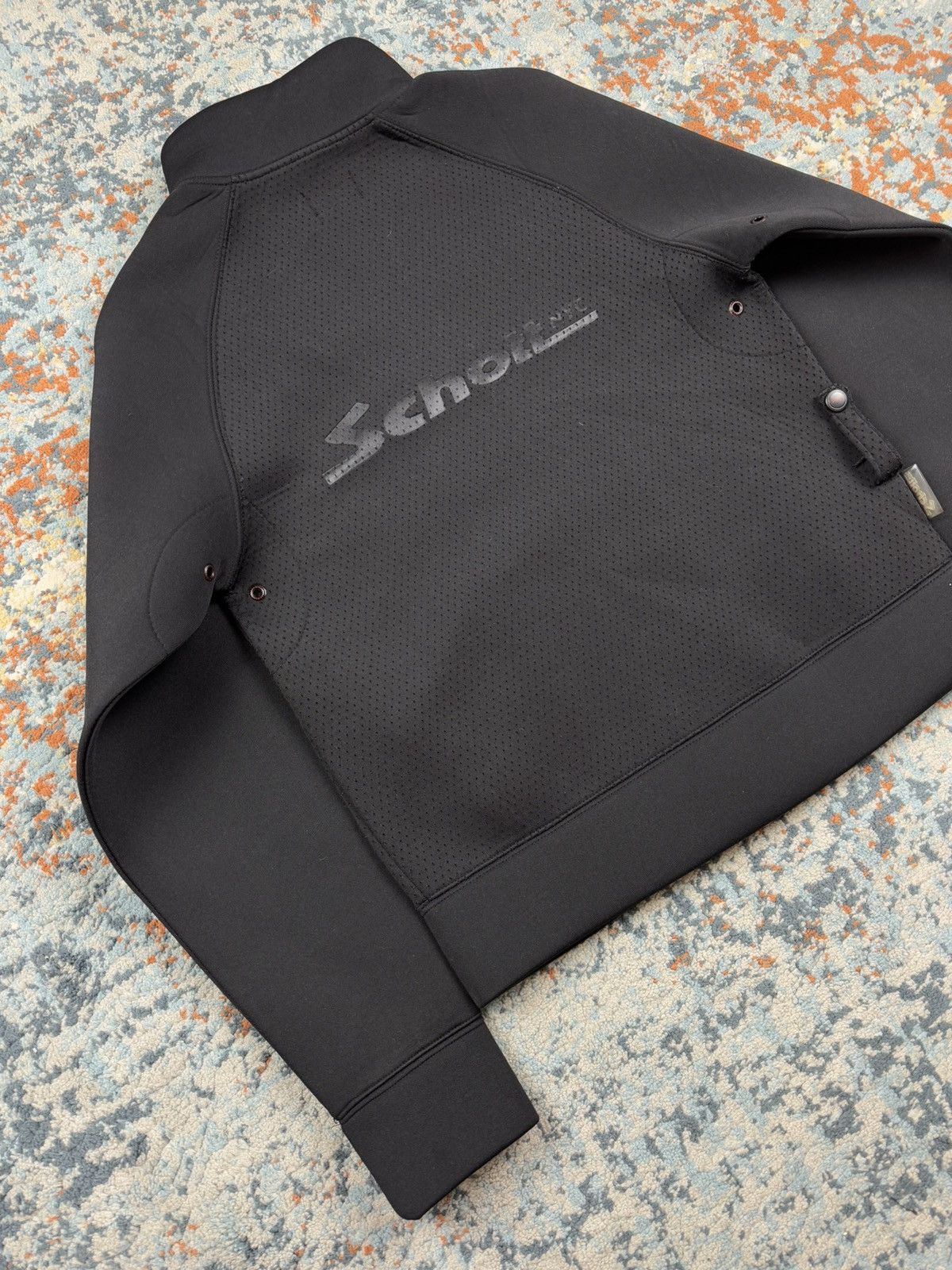 Schott × Vintage Rare Vintage 90s Schott perforated neoprene logo zip jacket Size US S / EU 44-46 / 1 - 3 Thumbnail