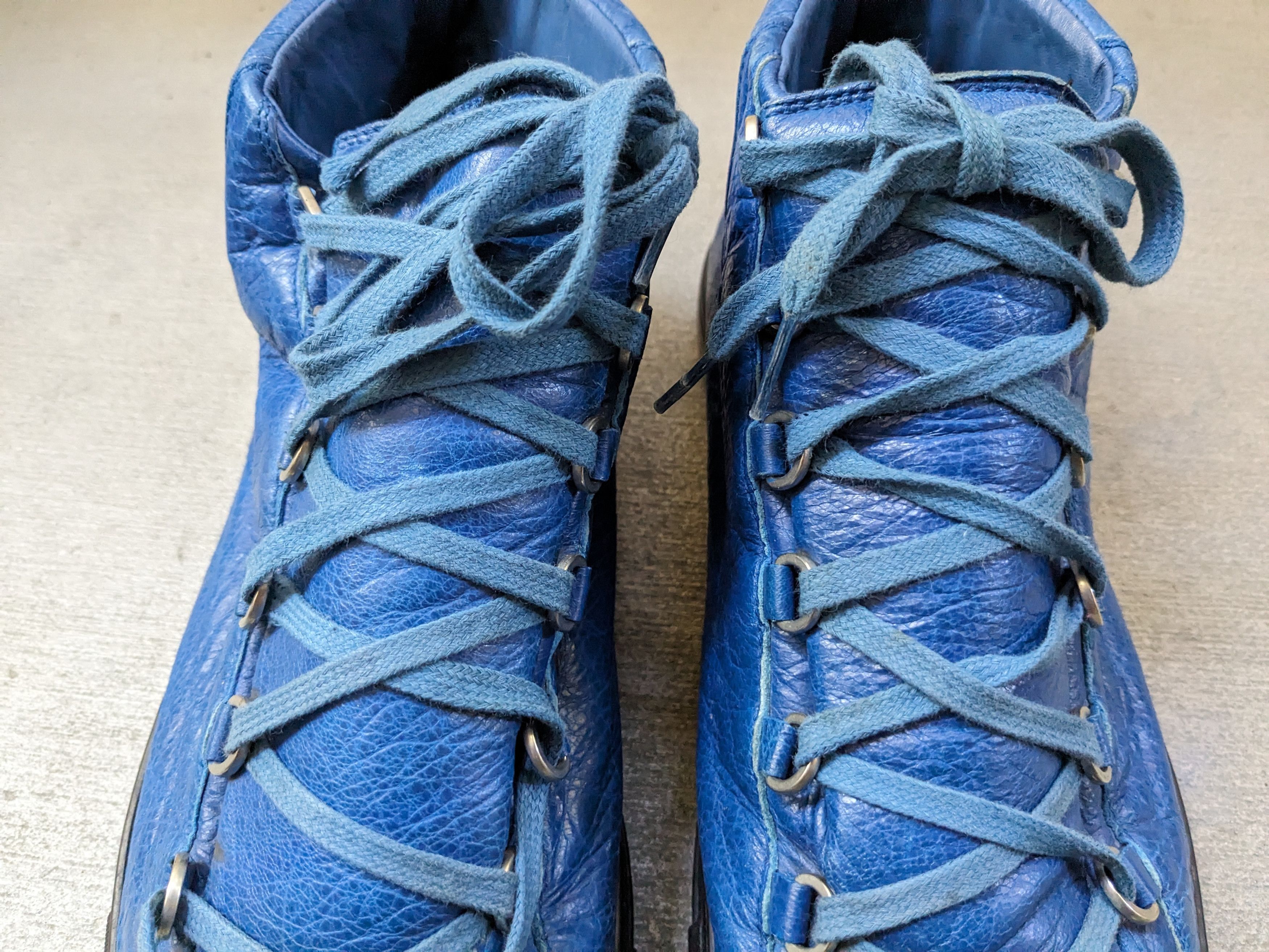 Balenciaga Balenciaga Arena Blue Black Leather 13 High Tops Lace Up Size US 13 / EU 46 - 4 Thumbnail