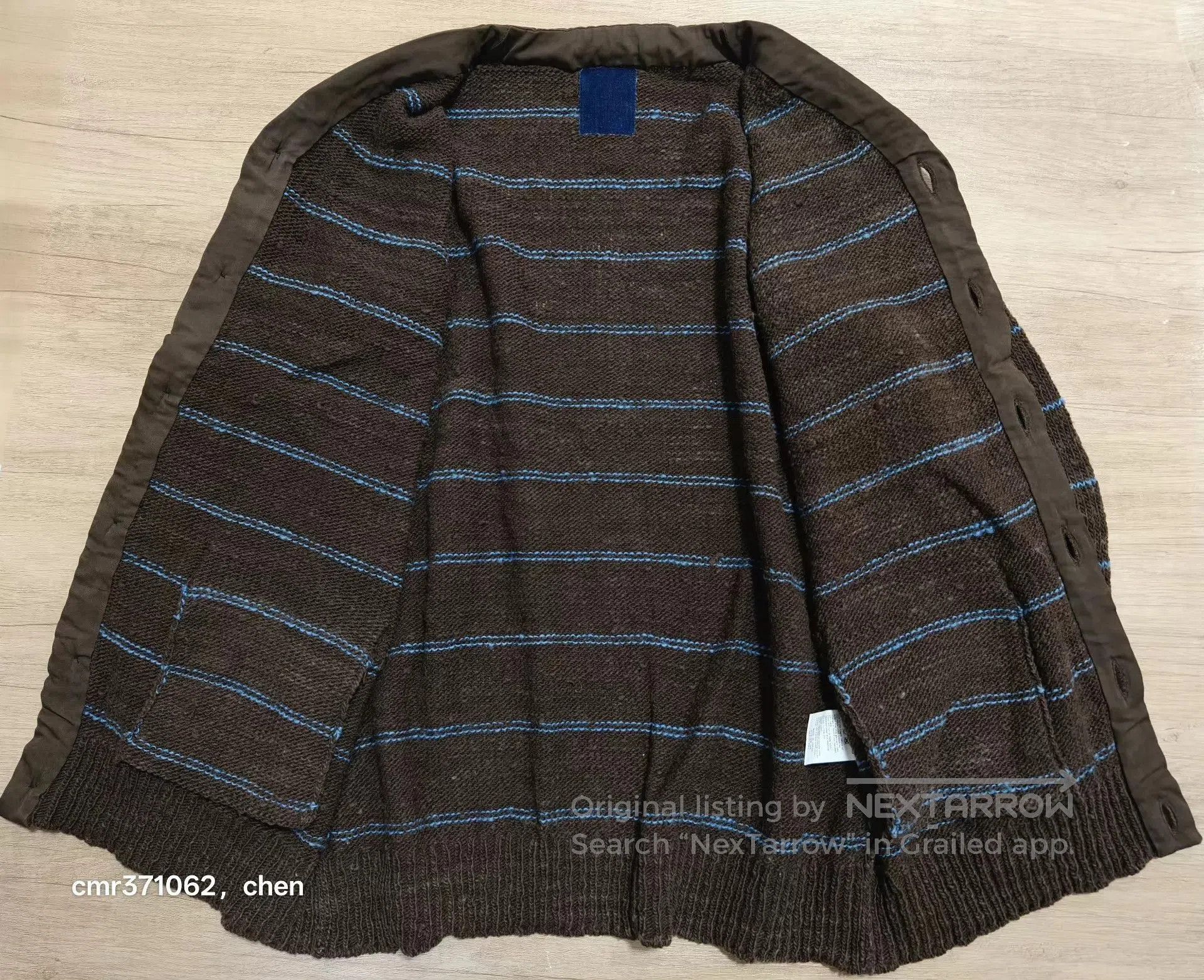 Visvim Brown Striped Button. Size US S / EU 44-46 / 1 - 5 Thumbnail
