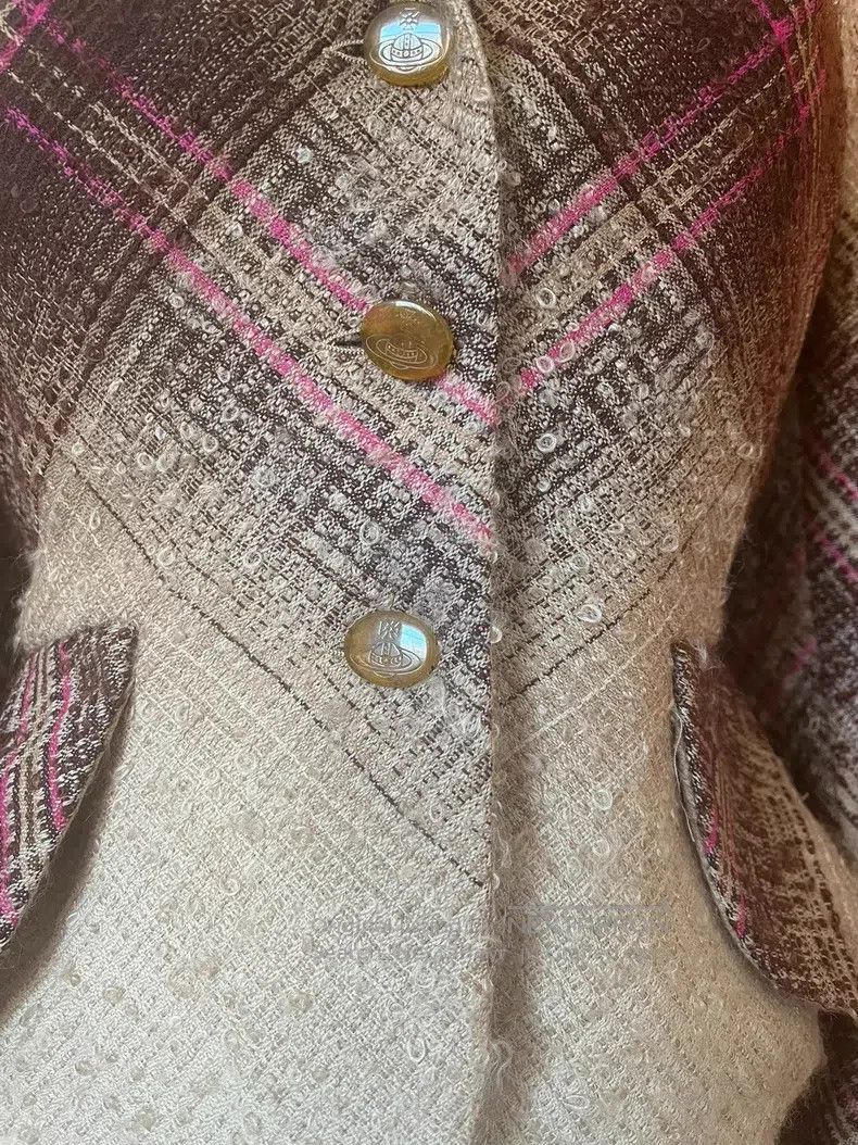 Vivienne Westwood Vivienne Westwood Gold-Trimmed Tartan Wool Jacket Size M / US 6-8 / IT 42-44 - 4 Thumbnail