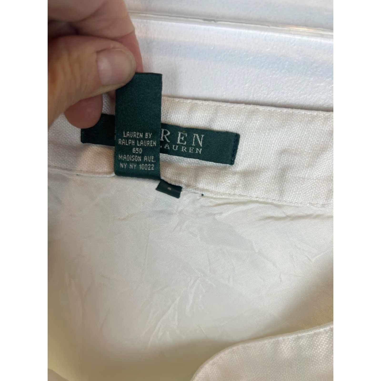 Ralph Lauren Ralph Lauren Skirt Women 6 Belted Linen Midi White A-Line Lined Belted Vintage No Size 28" / US 6 / IT 42 - 5 Thumbnail