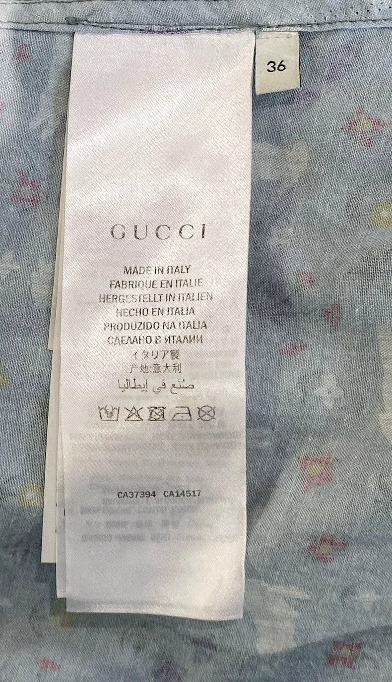 Gucci Gucci Size 36 Blue flower rabbit shirt, size 36 2502-Nexta Size US XS / EU 42 / 0 - 6 Thumbnail