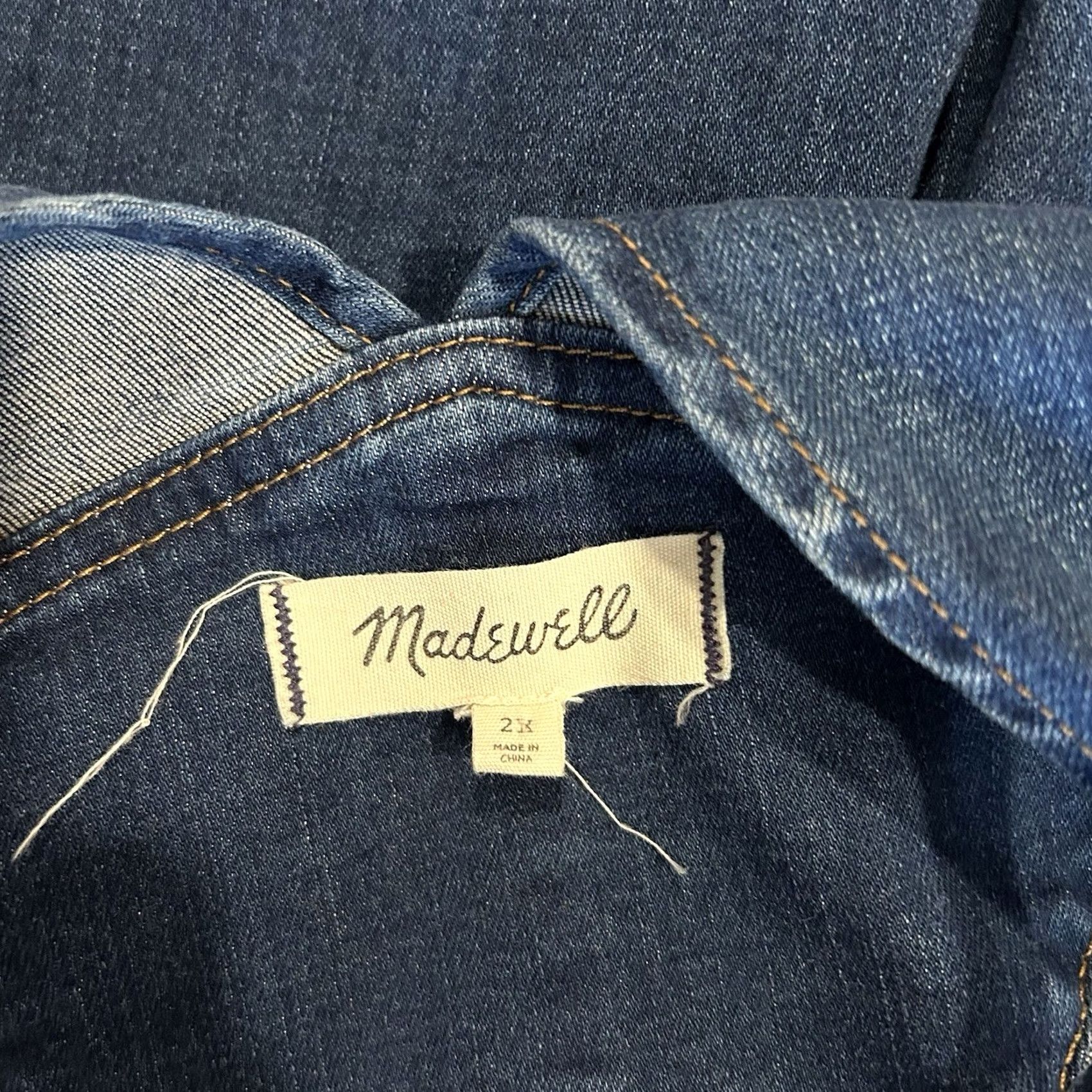 Madewell Madewell Denim Overalls Blue Jean Crop 2X Women's Casual Tapered Leg Sleeveless Size 40" / US 18 - 7 Thumbnail