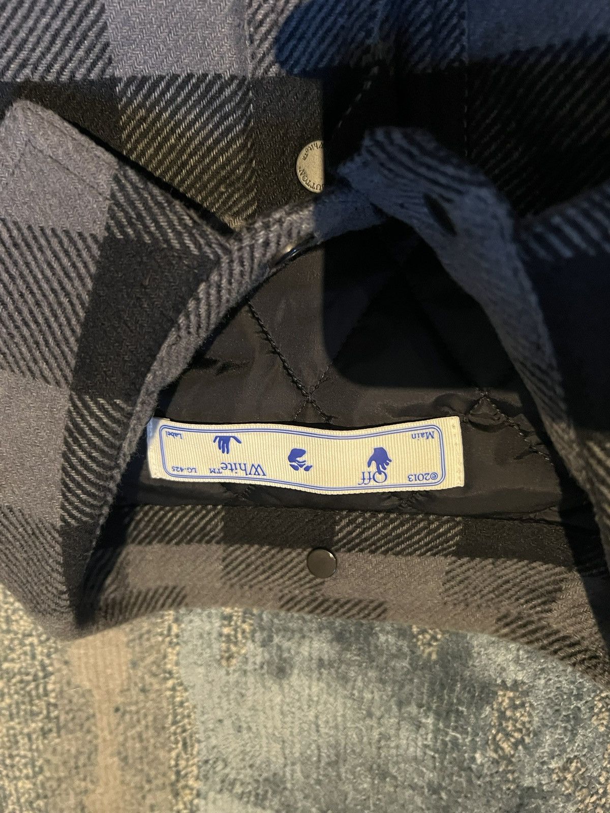 Off-White Off-White Grey/Black Checkered coat Size US L / EU 52-54 / 3 - 3 Thumbnail