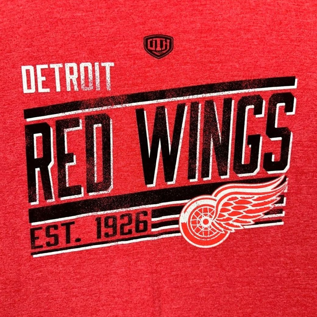 Vintage Detroit Red Wings T-Shirt Mens 2XL Red Short Sleeve Tee Logo NHL Old Time Hockey Size US XXL / EU 58 / 5 - 5 Thumbnail