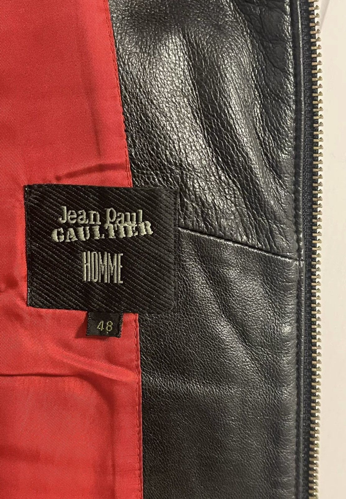 Jean Paul Gaultier Jean Paul Gaultier｜Cross zipper motorcycle leather jacket Size US M / EU 48-50 / 2 - 7 Thumbnail
