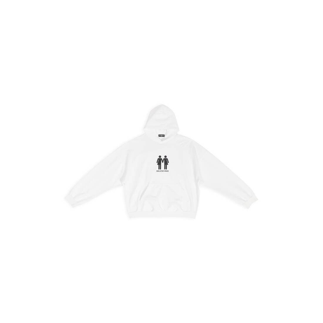 Balenciaga o1bcso1str0125 Pride 22 Hoodie Boxy Fit in White Size US XL / EU 56 / 4 - 1 Thumbnail