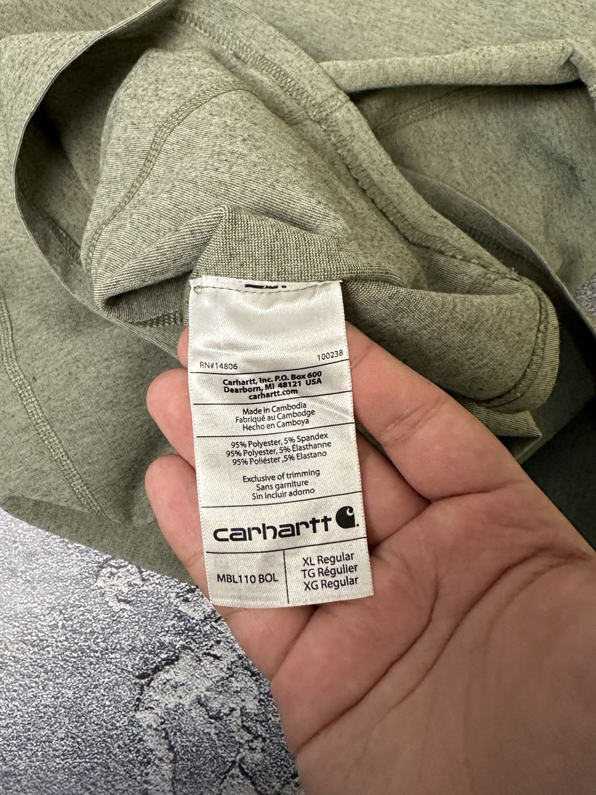 Carhartt Carhartt Force Tecnology Light Pocket Sweatshirt Olive Green Size US XL / EU 56 / 4 - 5 Thumbnail