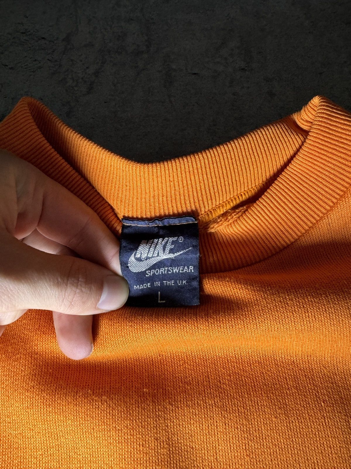Nike × Vintage Nike 80s vintage tank top sleeveless orange boxy swoosh y2k Size US L / EU 52-54 / 3 - 4 Thumbnail
