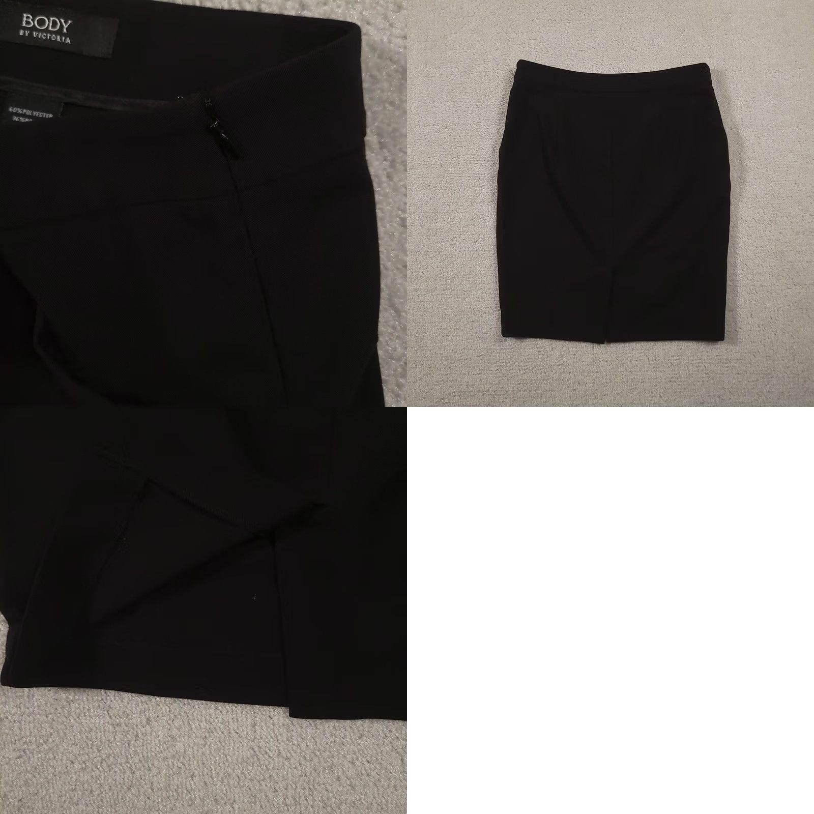 Vintage Body by Victoria Skirt Womens 8 Black Pencil Career Office Stretch Pockets Classic Women Size 30" / US 8 / IT 44 - 8 Thumbnail