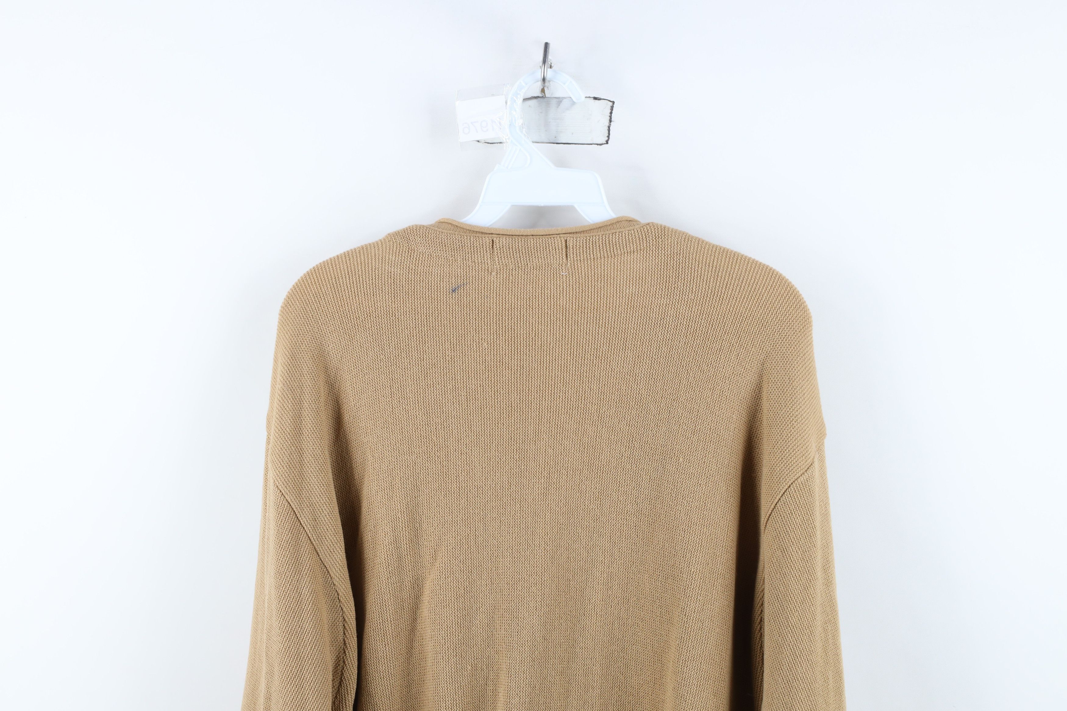 Vintage Vintage 90s Streetwear Kurt Cobain Cardigan Sweater Khaki Size US XXL / EU 58 / 5 - 9 Thumbnail