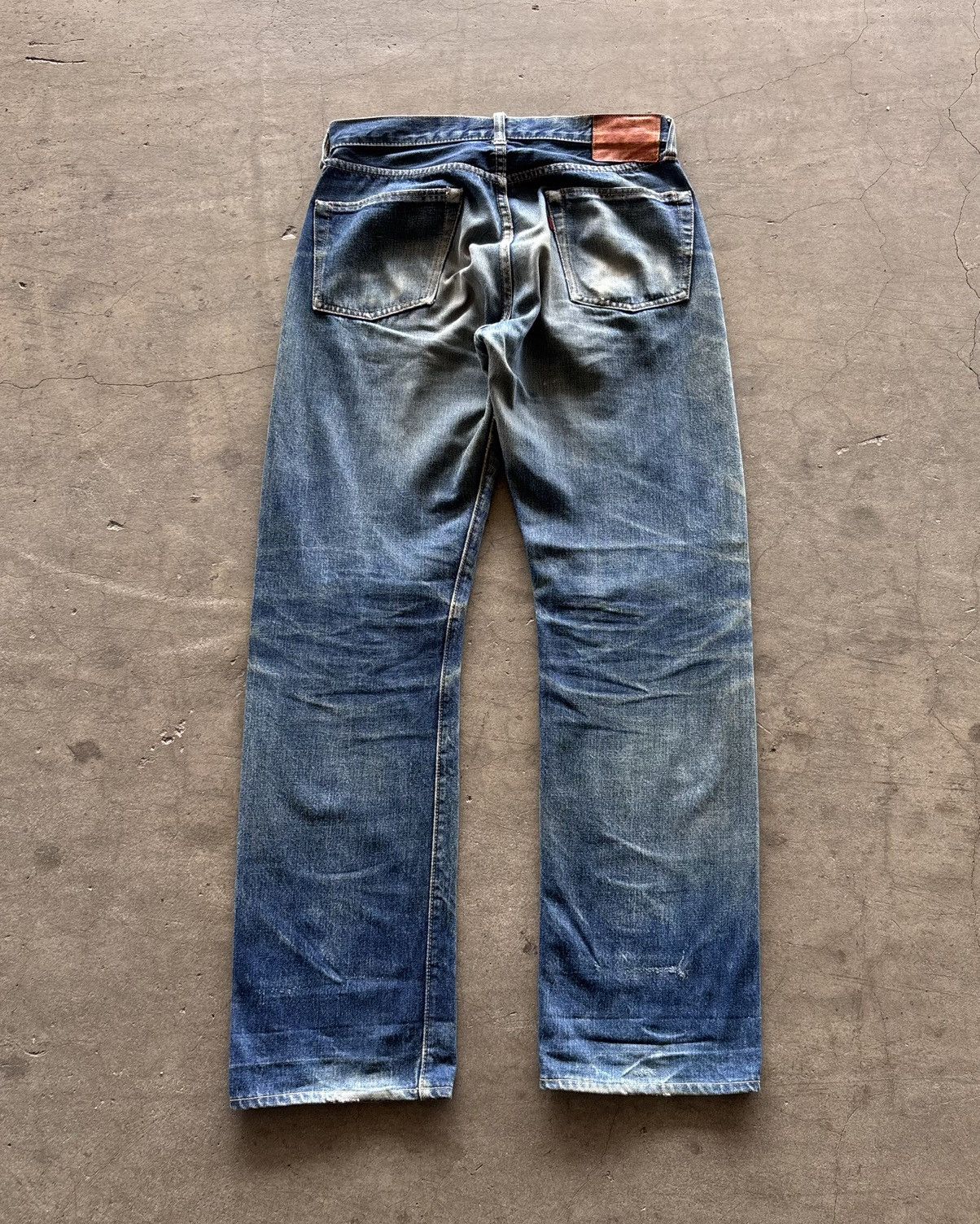 TOYS McCOY 🔥CRAZY Joe McCoy Salvedge Faded Denim Jeans Size US 30 / EU 46 - 5 Thumbnail