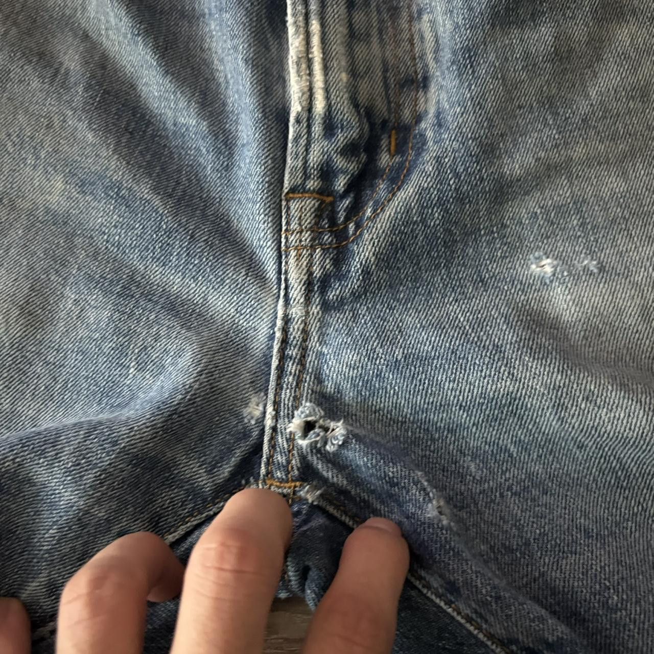 Vintage Crazy Vintage Y2K/2000s Grunge Faded Distressed Denim Jeans! 33x31 Size US 33 - 6 Thumbnail