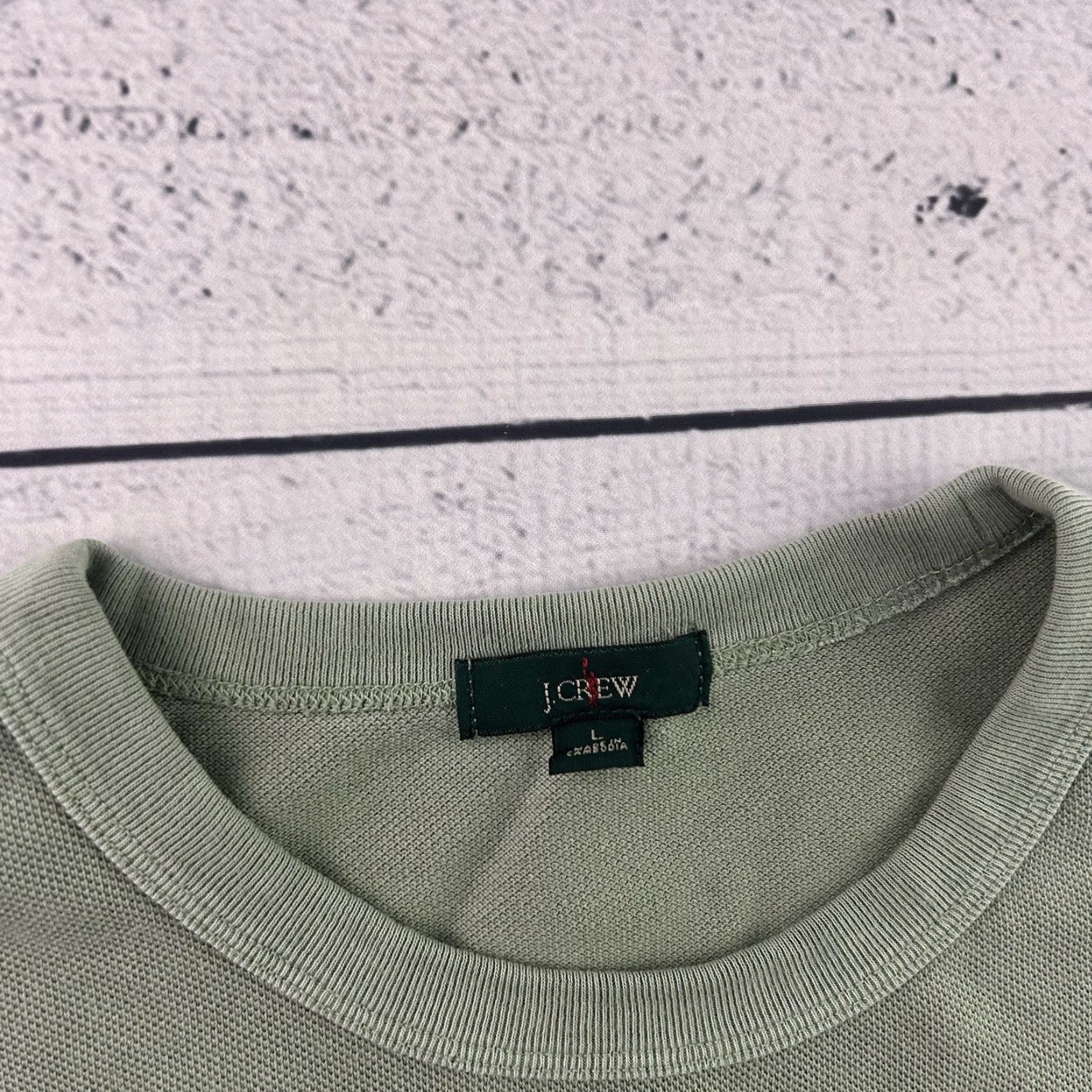 J.Crew VINTAGE J.CREW Pique Knit Short Sleeve Pocket Shirt Men's Large Green Shirt Pocket J.CREW Vintage Green L Mens Size US L / EU 52-54 / 3 - 2 Thumbnail