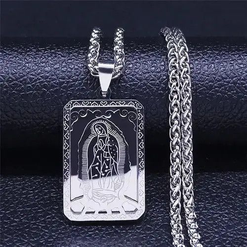 Jewelry Virgin Mary Medal Our Lady of Guadalupe Pendant Necklace Size ONE SIZE - 1 Preview