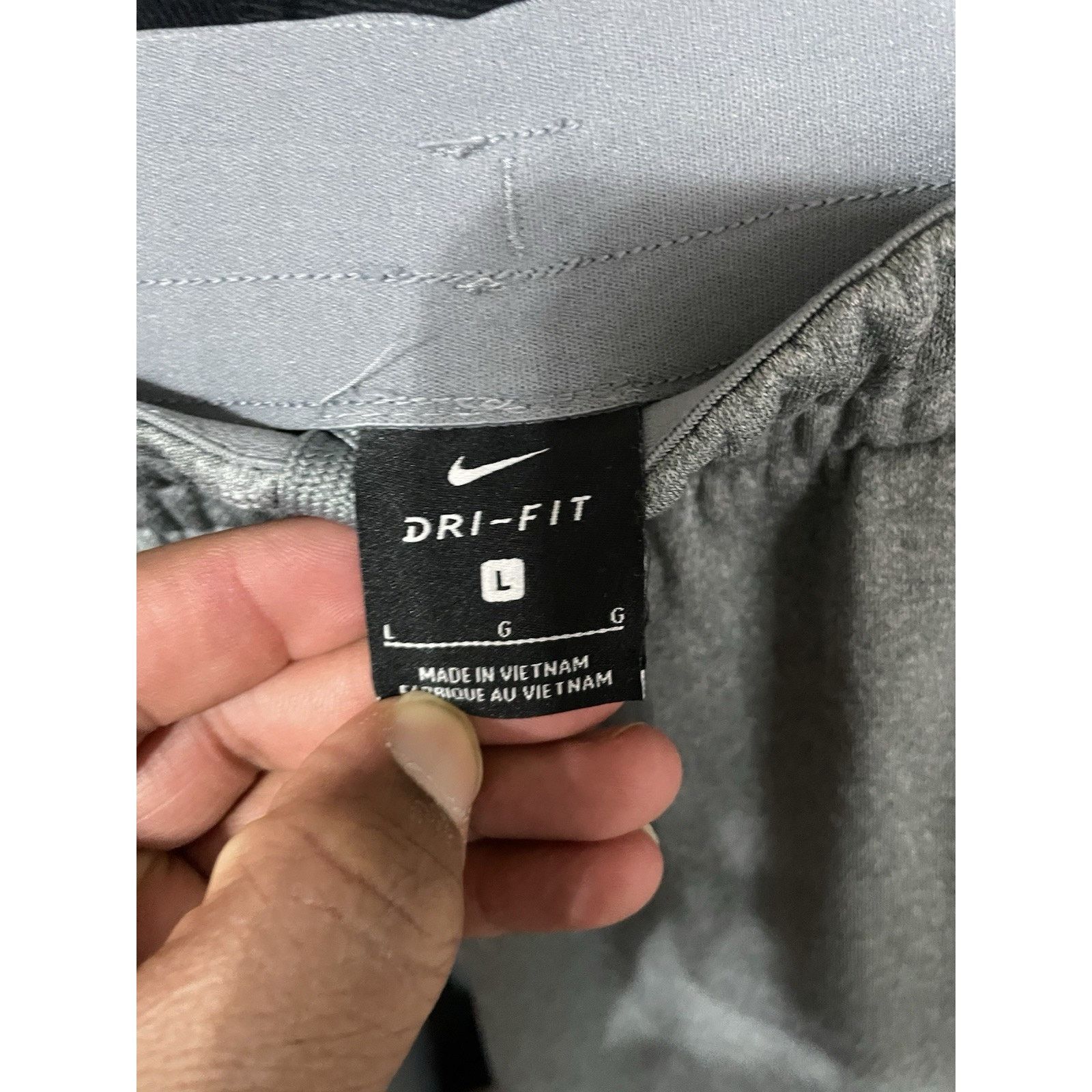 Nike Size L- Nike Dri-fit Straight Leg Grey Sweatpants Size US 43 - 3 Thumbnail
