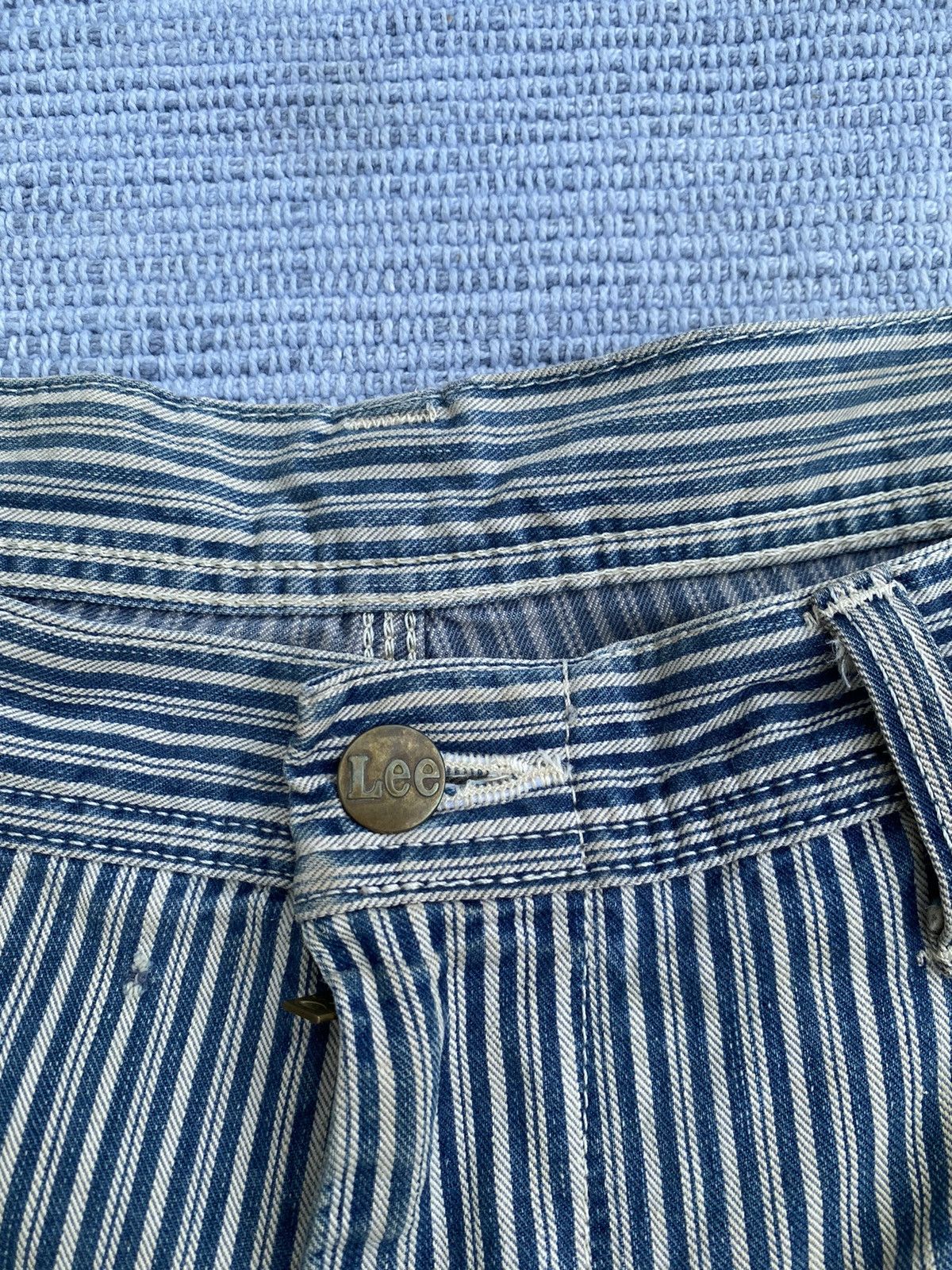 Japanese Brand lee painter pants hickory striped Size US 35 - 8 Thumbnail