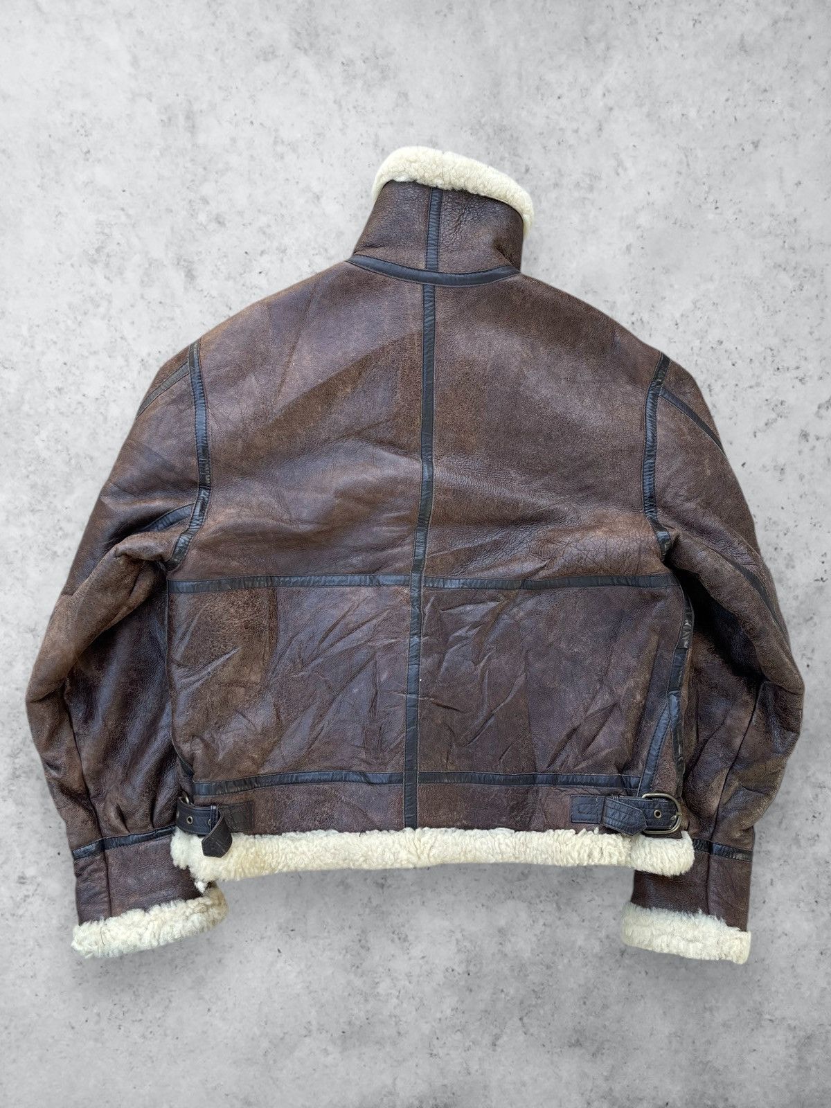 Japanese Brand 🔥RARE🔥 US AIR FORCE TYPE B-3 SHEEPSKIN FLIGHT LEATHER JACKET Size US XL / EU 56 / 4 - 4 Thumbnail