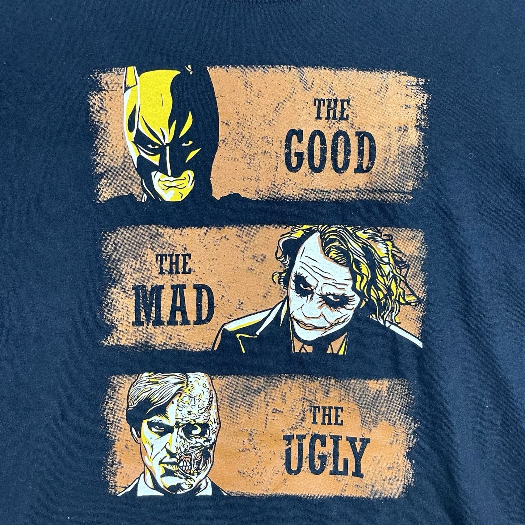 Gildan VINTAGE Batman Shirt Mens Large The Dark Knight Joker Two Face Good Mad Ugly Black Size US L / EU 52-54 / 3 - 2 Thumbnail