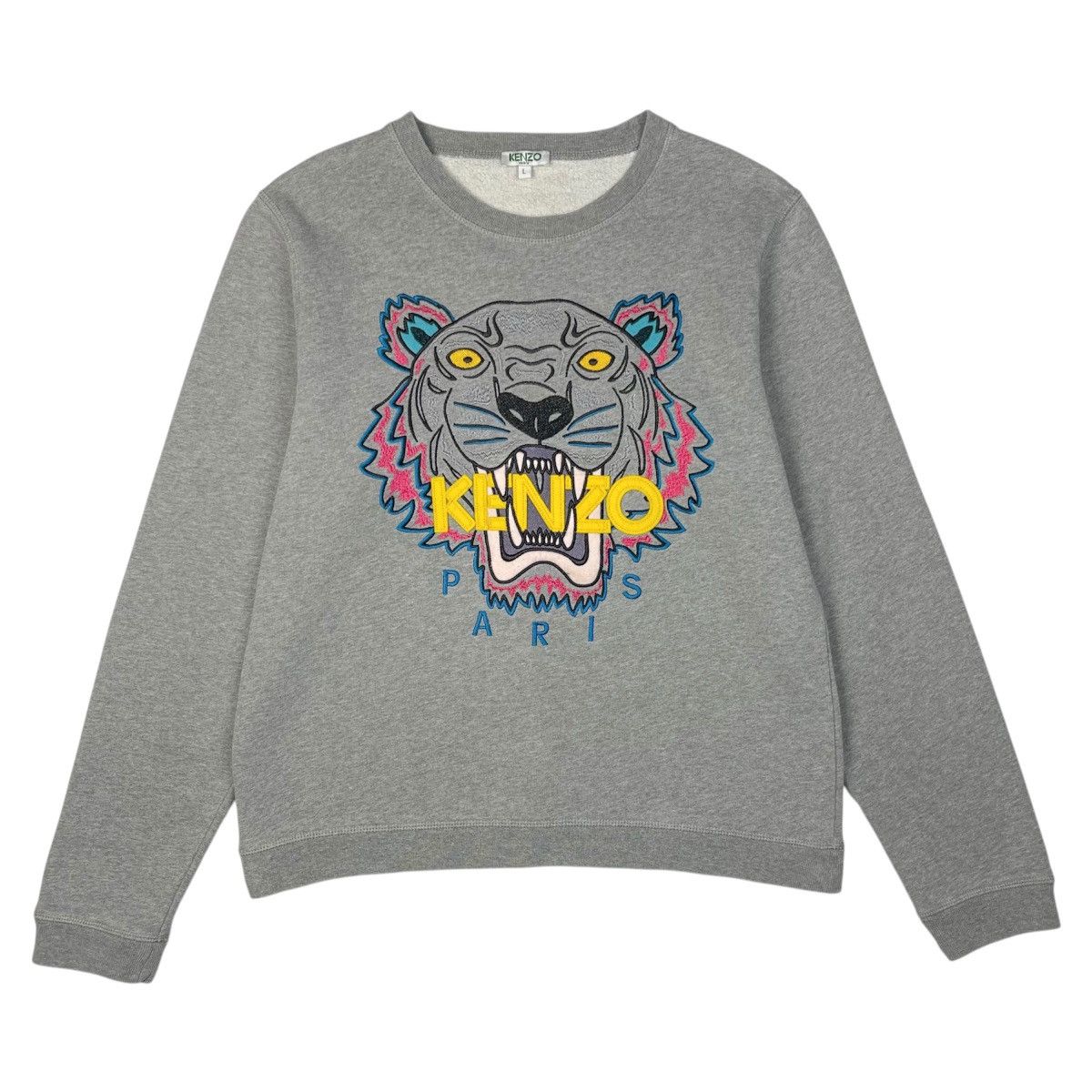 Kenzo Kenzo Paris Tiger-head Embroidery Sweatshirt Size L / US 10 / IT 46 - 2 Thumbnail