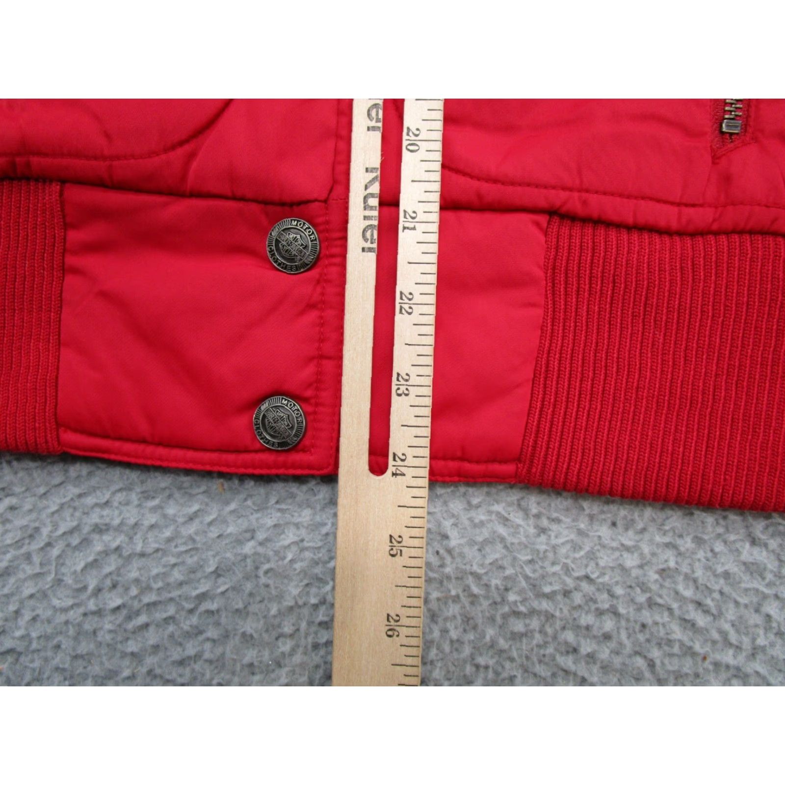 Harley Davidson Women's Harley-Davidson Zip Snap Up Red Nylon Jacket Medium Embroidered Jacket Harley-Davidson Red Nylon Zip Embroidered Women’s Size M Biker Coat Size M / US 6-8 / IT 42-44 - 6 Thumbnail