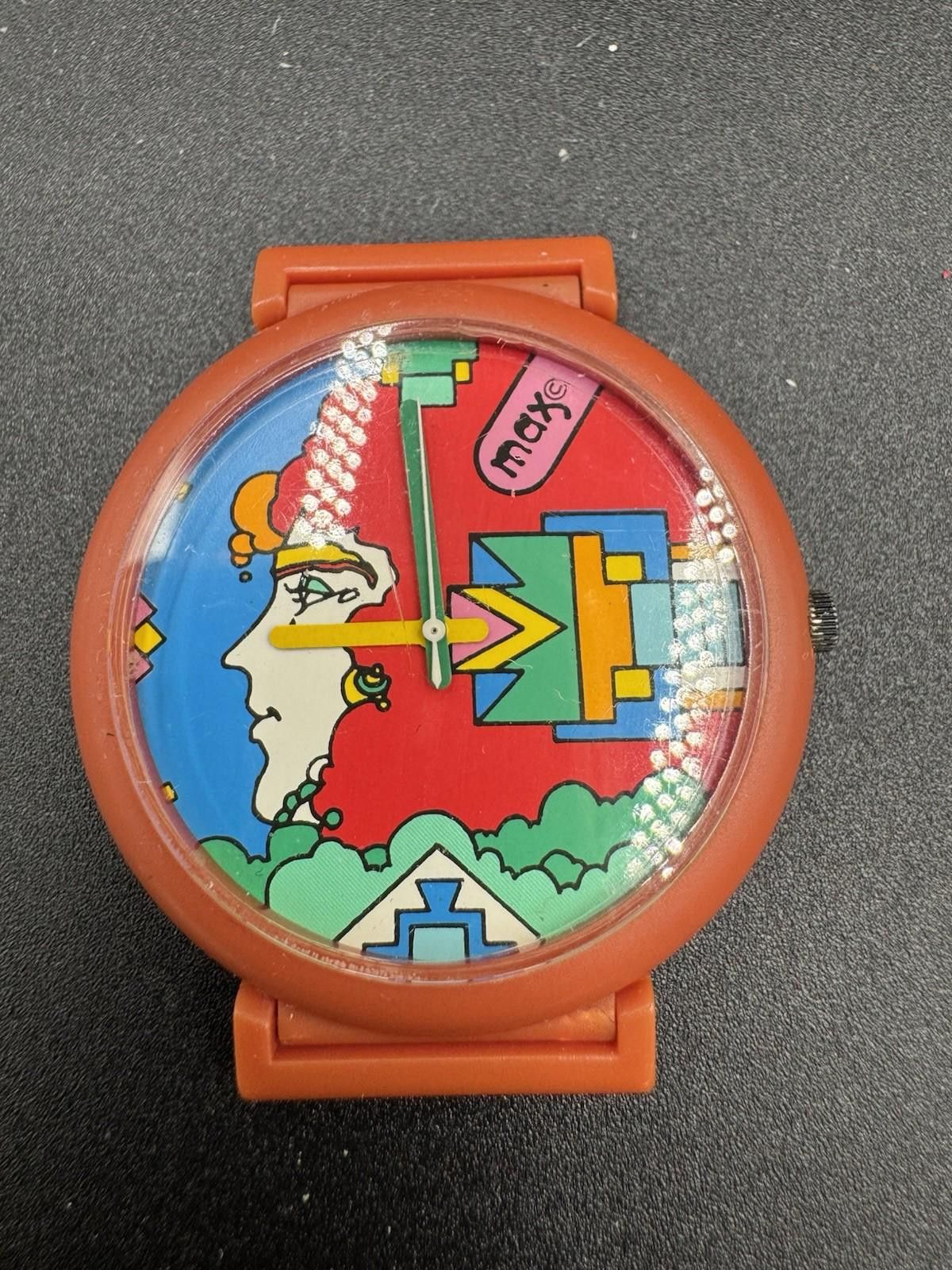 Other Vintage 1988 PETER MAX Wrist Watch Rare ! Collector’s Piece Size ONE SIZE - 2 Thumbnail