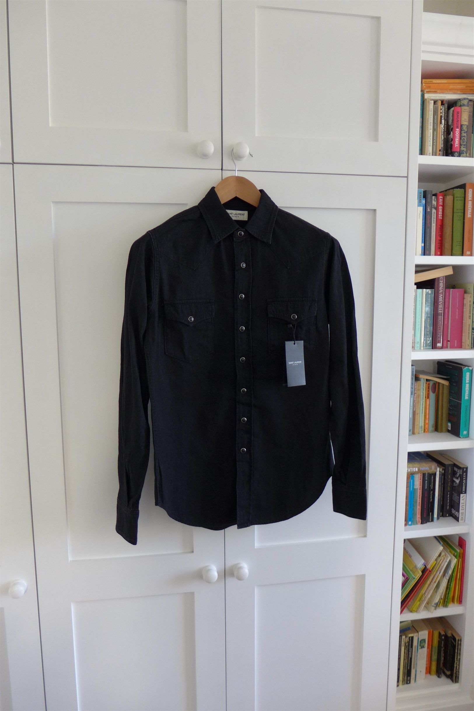 Saint Laurent Paris Saint Laurent Western Shirt - Black Denim Size US S / EU 44-46 / 1 - 7 Thumbnail