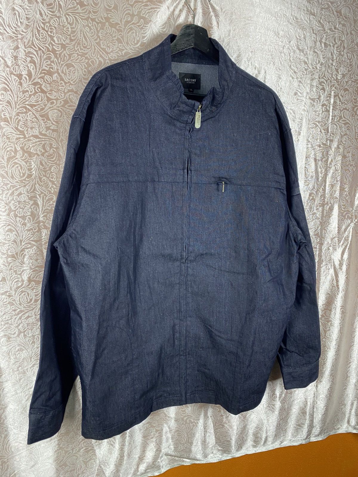 Yohji Yamamoto Vintage Sacsny Y’saccs Navy Zip Jacket Minimalist Japanese Size US XXL / EU 58 / 5 - 5 Thumbnail