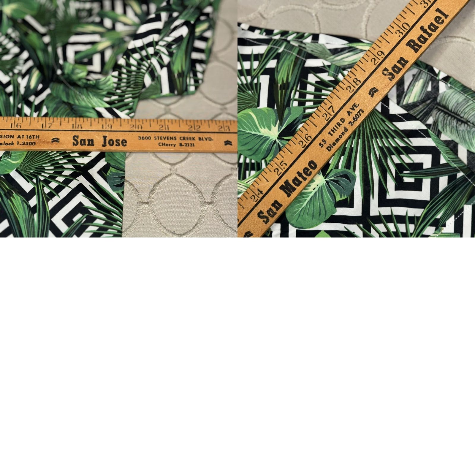 Vintage Paisley & Gray Shirt Mens M Green Tropical Palm Geometric Slim Fit Stretch Size US M / EU 48-50 / 2 - 8 Thumbnail