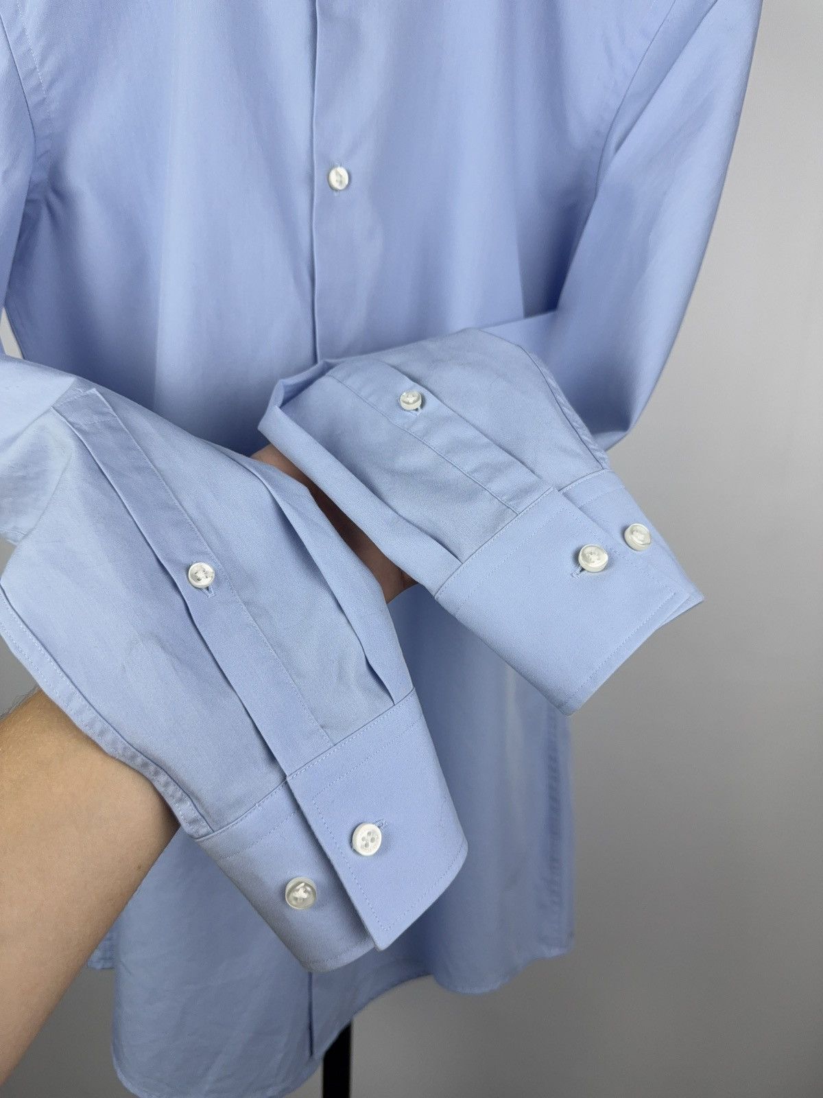 Designer Luxury Designer Hugo Boss Blue Slim Fit Shirt Size US M / EU 48-50 / 2 - 7 Thumbnail