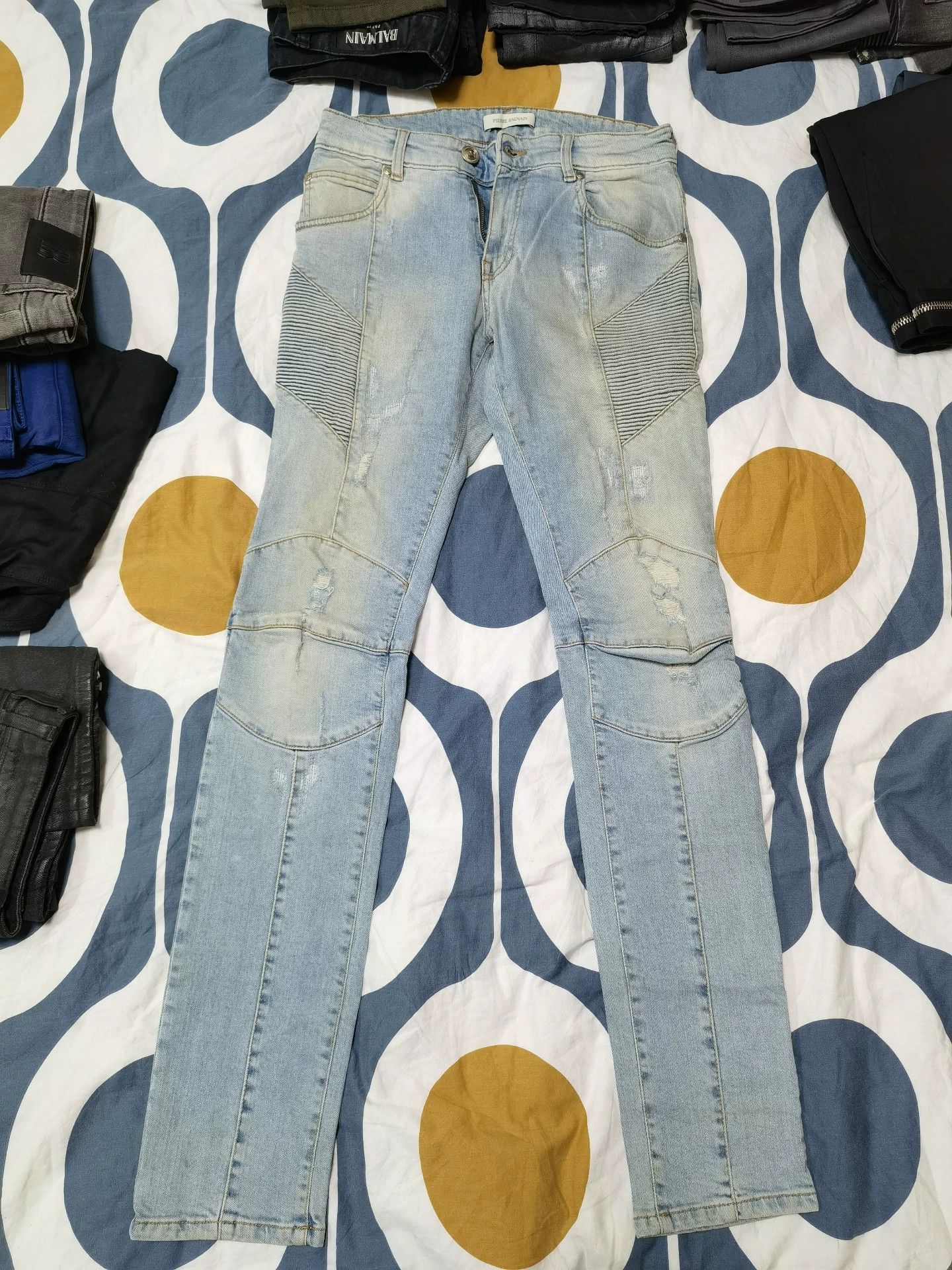 Pierre Balmain Pierre Balmain Distressed Biker Jeans Size US 30 / EU 46 - 1 Thumbnail