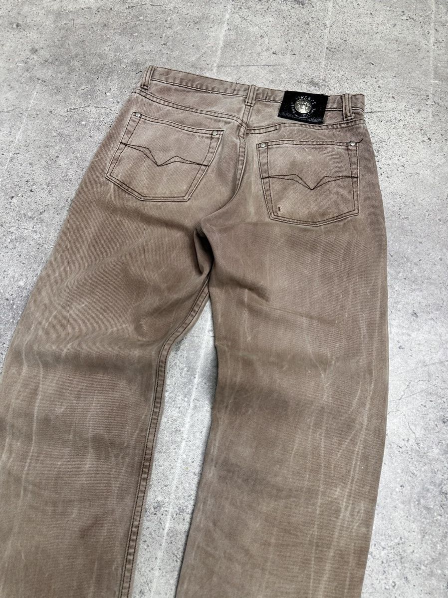 Versace Medusa Versace Original Fit Brown Jeans Style Vintage Pants Size US 31 - 15 Thumbnail