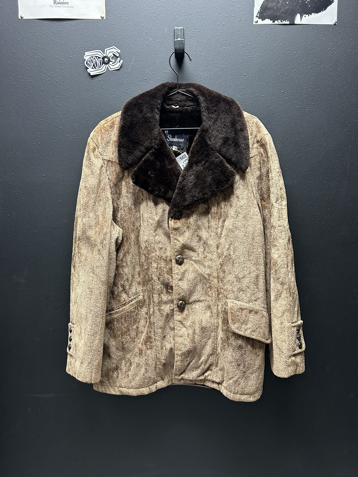 image of Made In USA x Vintage Fur Pimp Coat in Tan, Men's (Size Large)