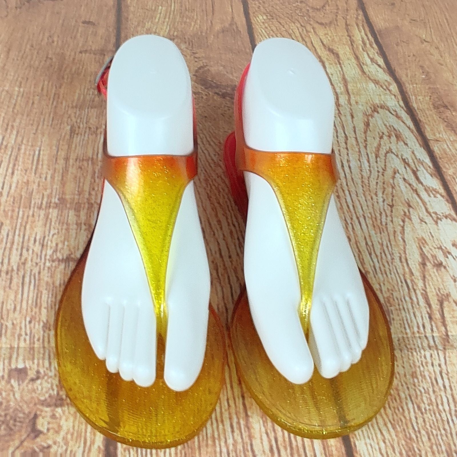Jessica Simpson Jessica Simpson 5 Ombre Jelly Sandals Pink Orange Yellow Gli Size US 5 / IT 35 - 10 Thumbnail