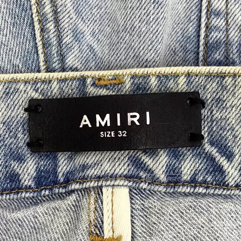 Amiri Amiri Light Blue Hole Splatter Print Cotton Casual Denim L Size US 32 / EU 48 - 6 Thumbnail