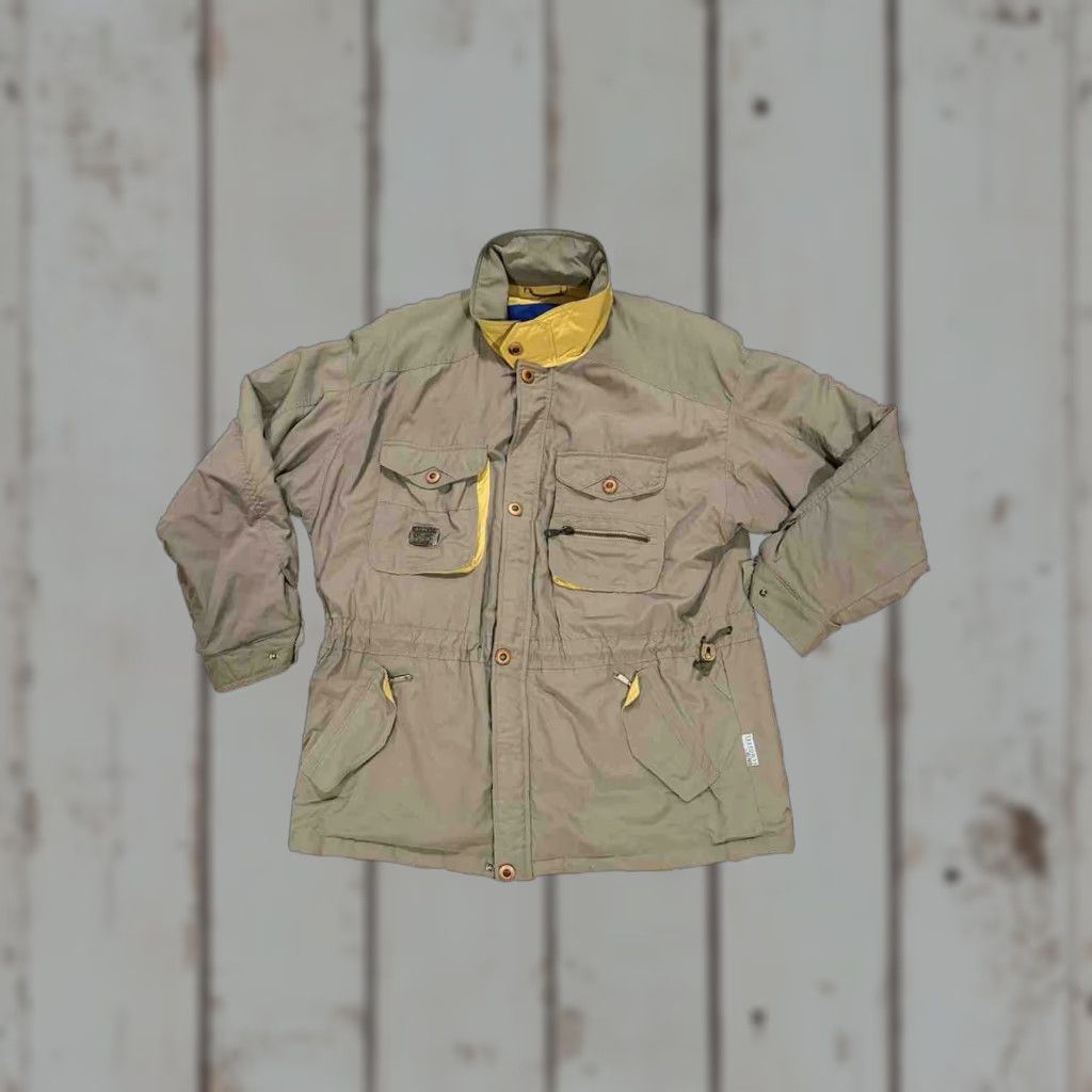 Vintage Schoffel Quintessenz Gore-Tex Jacket Windbreaker Polyamide Size 54 Men Gray Regular Zip Pockets Logo Windproof 90s Nature Vintage Size US L / EU 52-54 / 3 - 1 Thumbnail