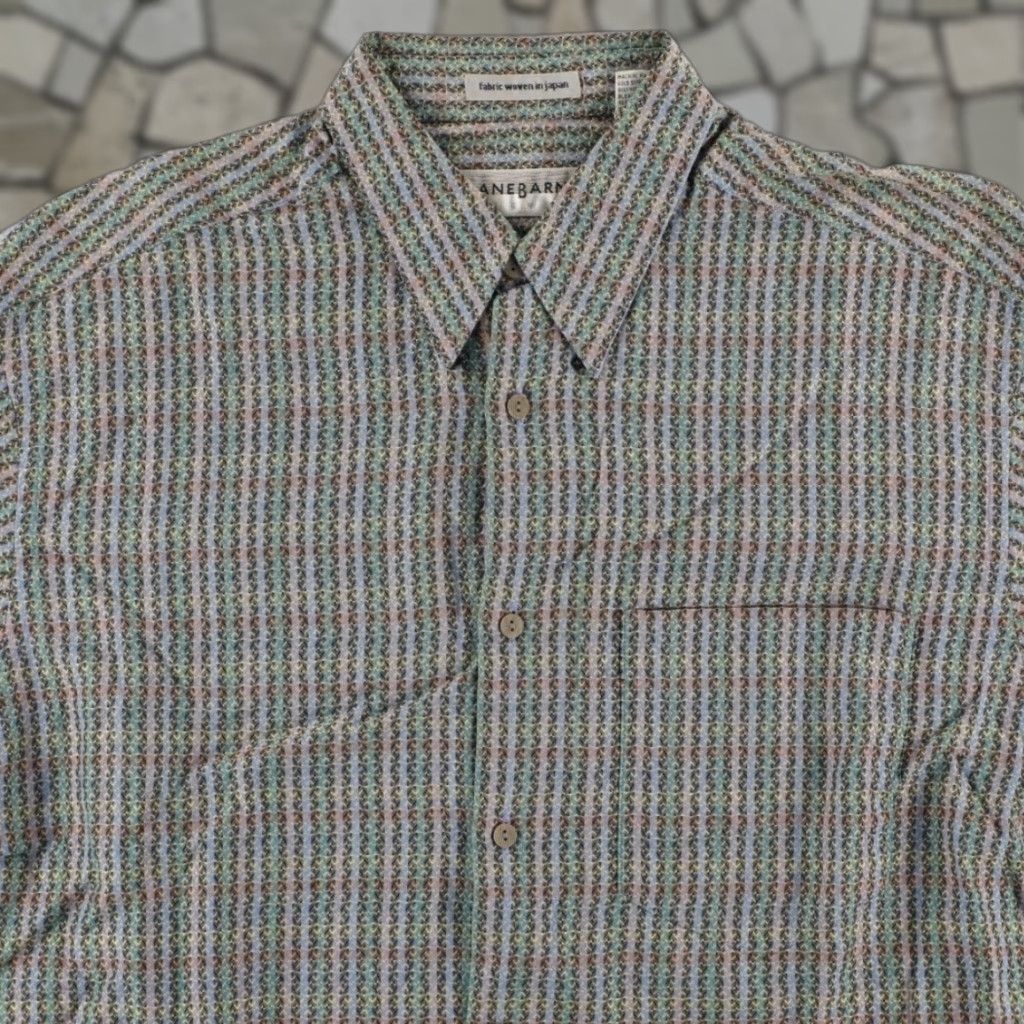 Vintage VTG Jhane Barnes Japan Woven Cotton Striped Button Up Shirt Mens M Size US M / EU 48-50 / 2 - 1 Thumbnail