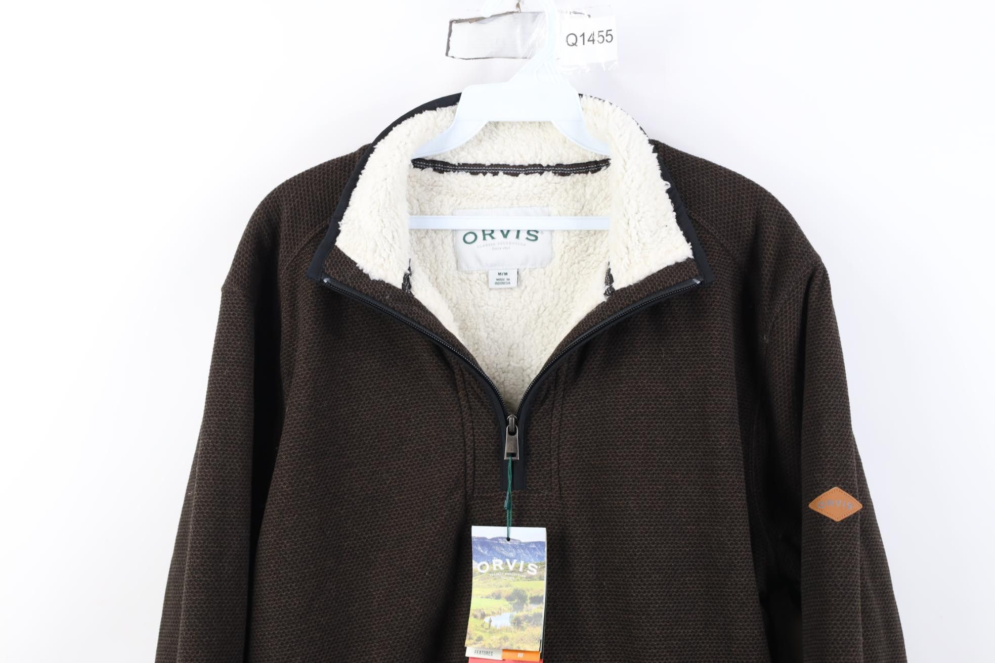 Orvis New Orvis Lined Thermal Knit 1/4 Zip Pullover Sweater Brown Size US M / EU 48-50 / 2 - 2 Thumbnail