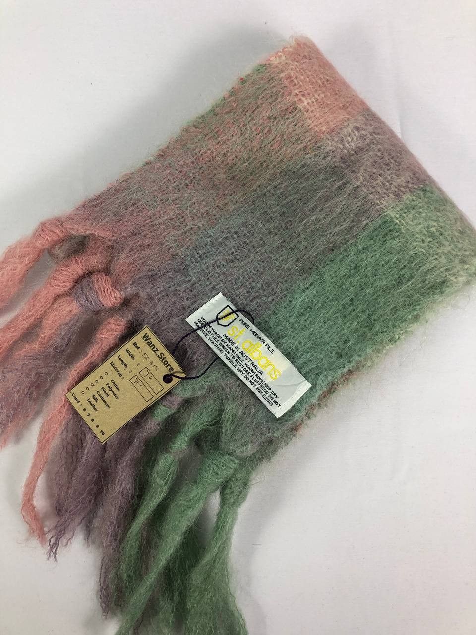 Vintage St Albans Pure Mohair Scarf / Muffler / Neckwear FS312 Size ONE SIZE - 3 Thumbnail