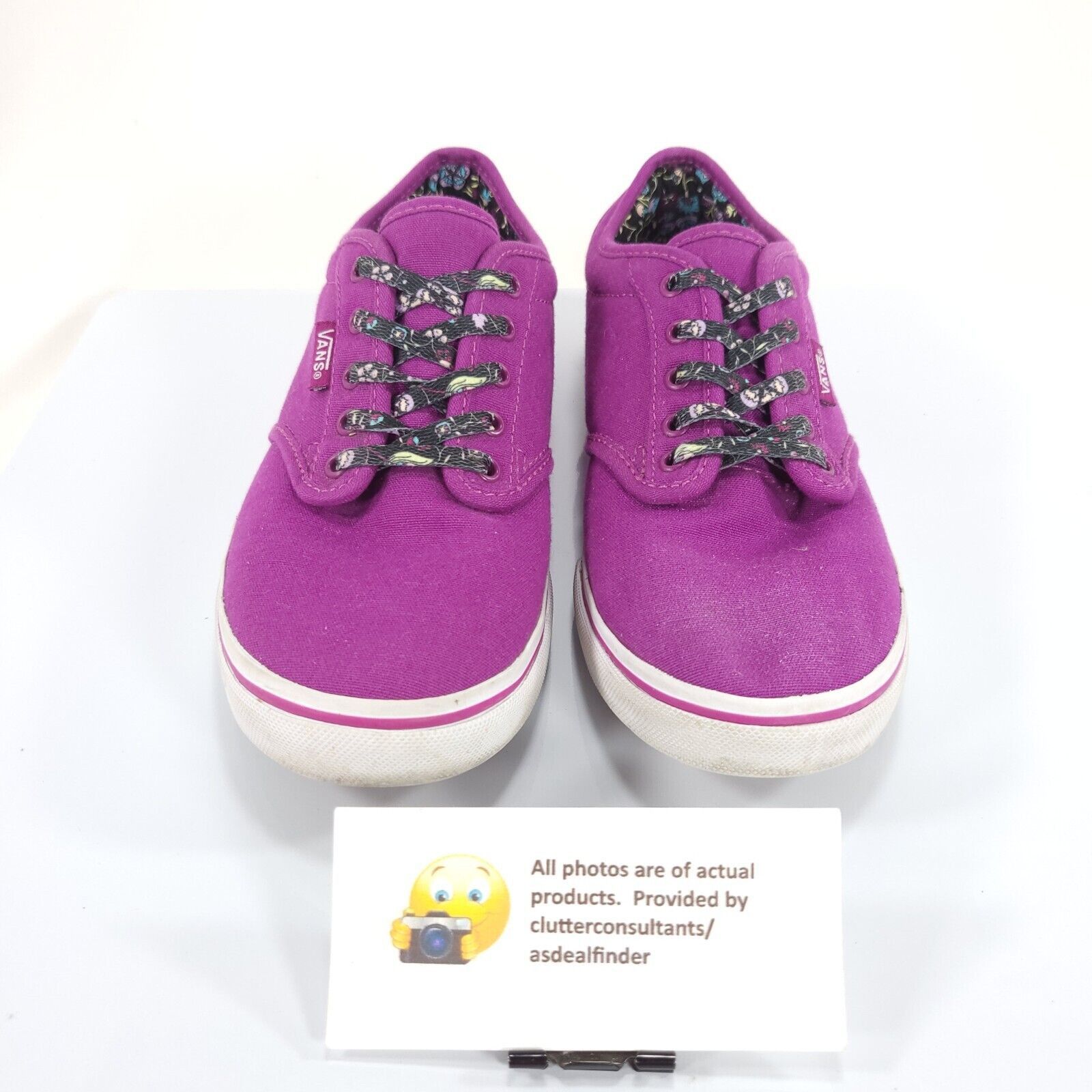 Vans Vans Off the Wall Shoe Womens Size 6.5 TC9R Purple White Size US 6.5 / IT 36.5 - 2 Thumbnail