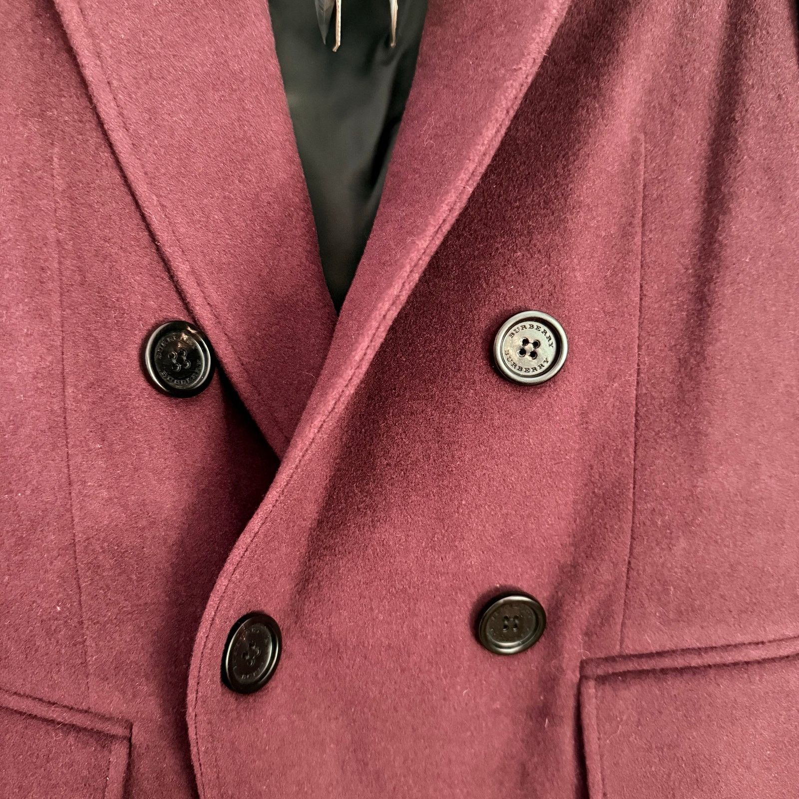 Burberry Burberry Cairndale Cashmere Coat Knit Trim US0 Burgundy NWT Size XS / US 0-2 / IT 36-38 - 5 Thumbnail